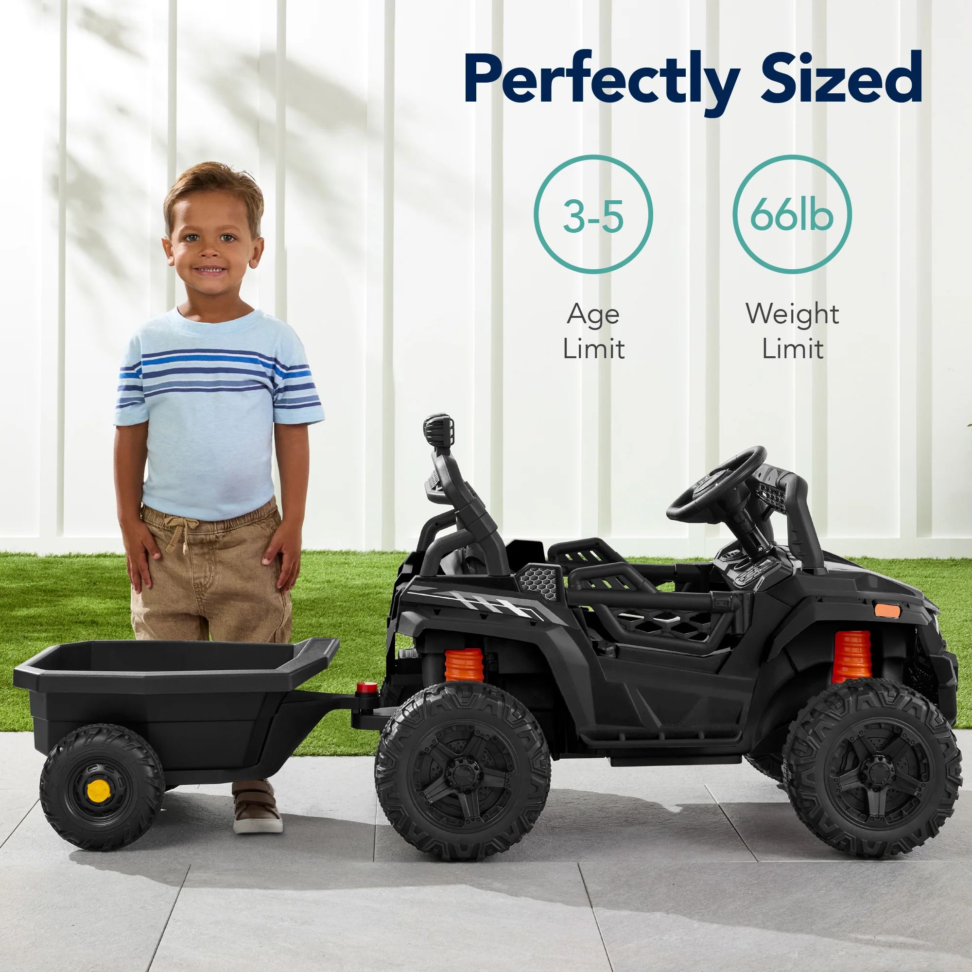12V Kids Ride-On UTV and Trailer w/Parent Remote Control, LED Lights - Image 50