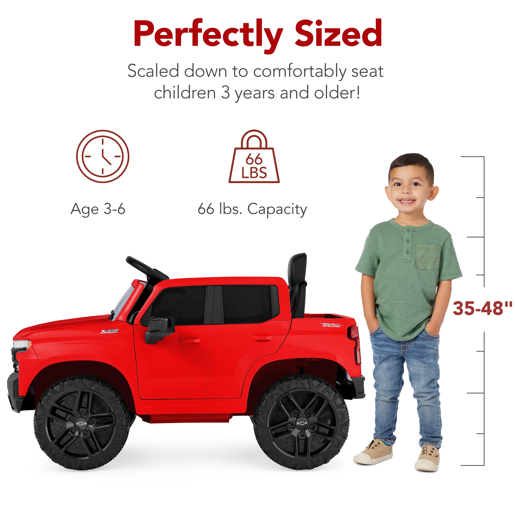 12V Licensed Chevrolet Silverado Ride On Truck w/ Parent Remote Control - Image 2