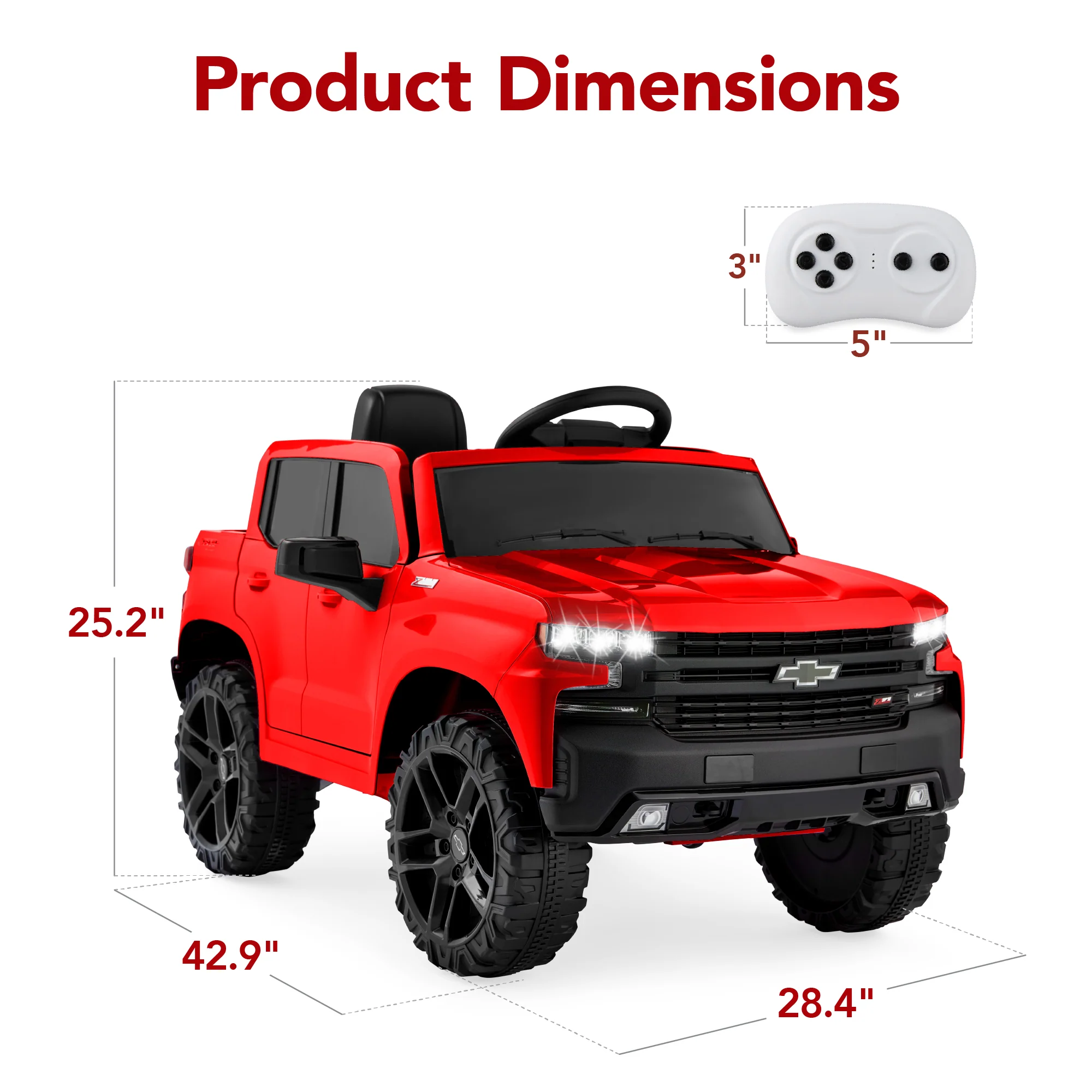 12V Licensed Chevrolet Silverado Ride On Truck w/ Parent Remote Control - Image 7