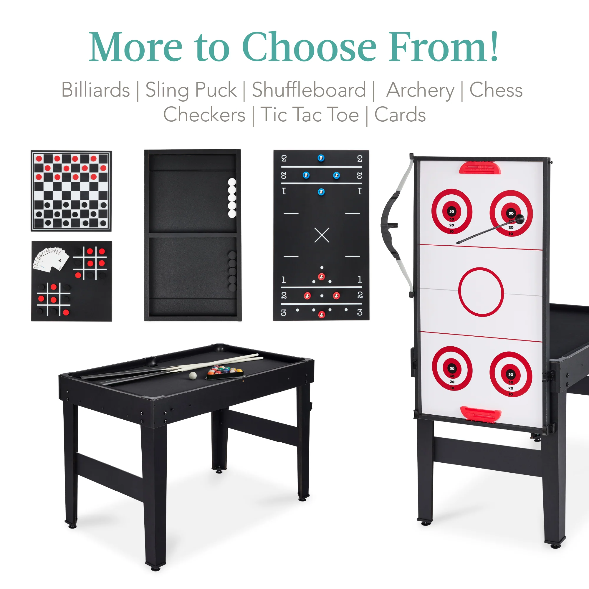 13-in-1 Combo Game Table Set w/ Ping Pong, Foosball, Basketball, Air Hockey - Image 14