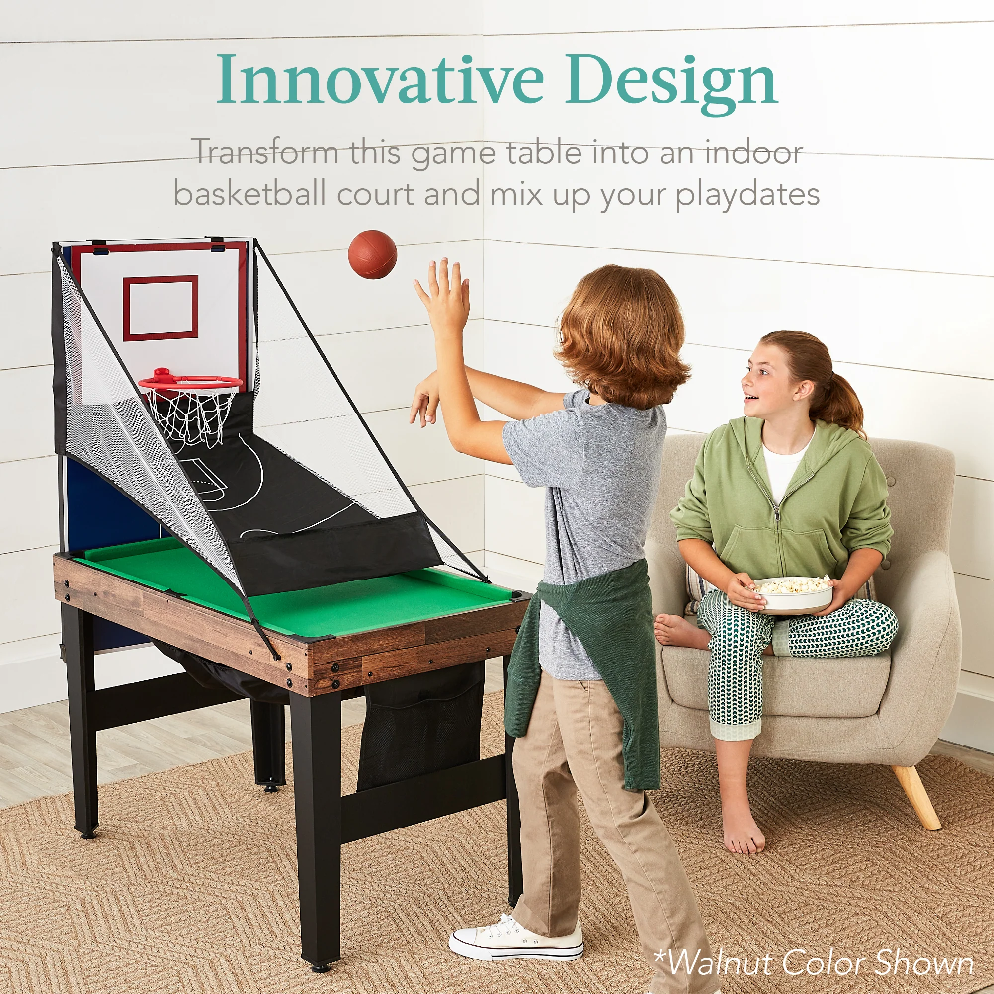 13-in-1 Combo Game Table Set w/ Ping Pong, Foosball, Basketball, Air Hockey - Image 34