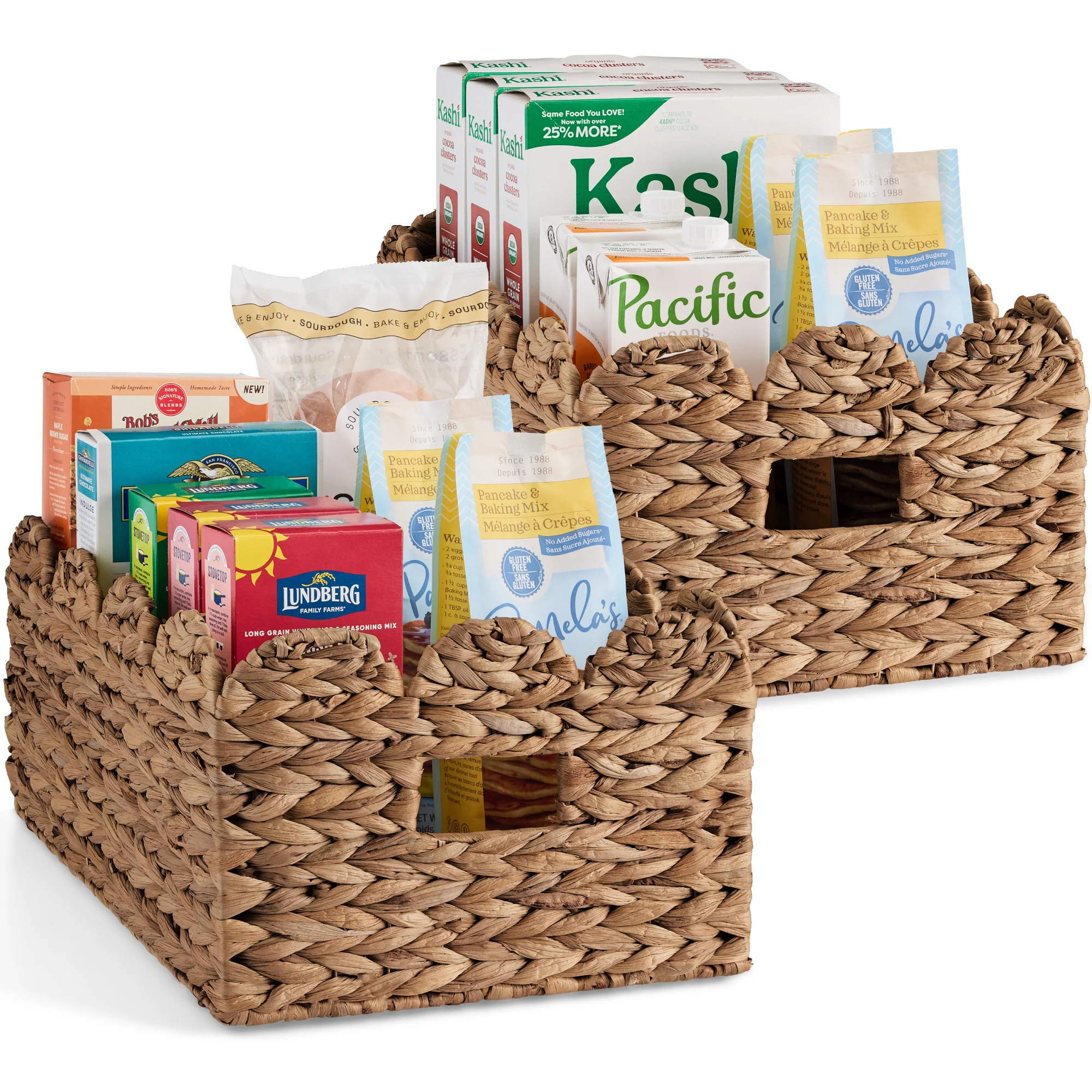 16x12 Scalloped Shelf Basket, Pantry Bins, 2 Pack - Image 17