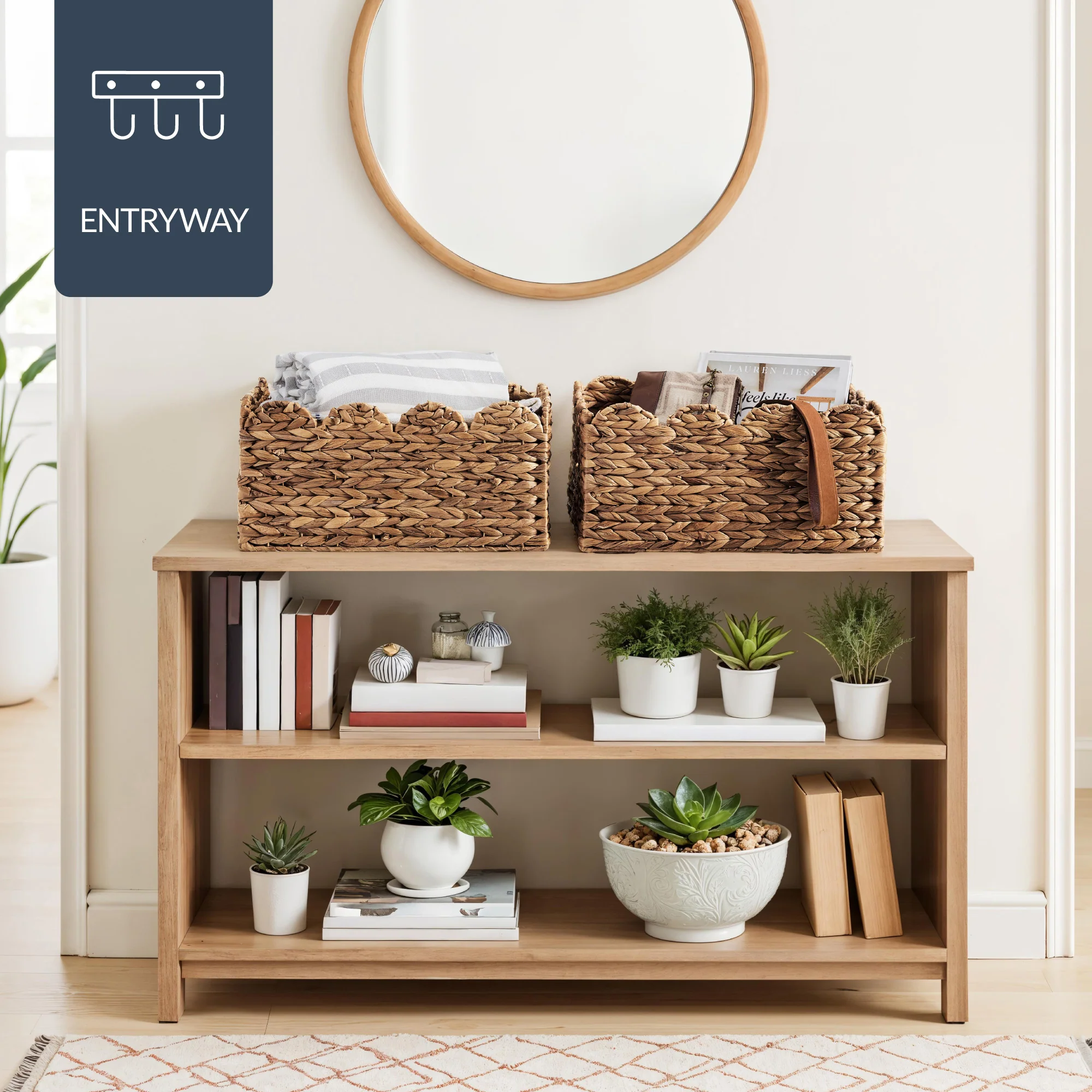 16x12 Scalloped Shelf Basket, Pantry Bins, 2 Pack - Image 22
