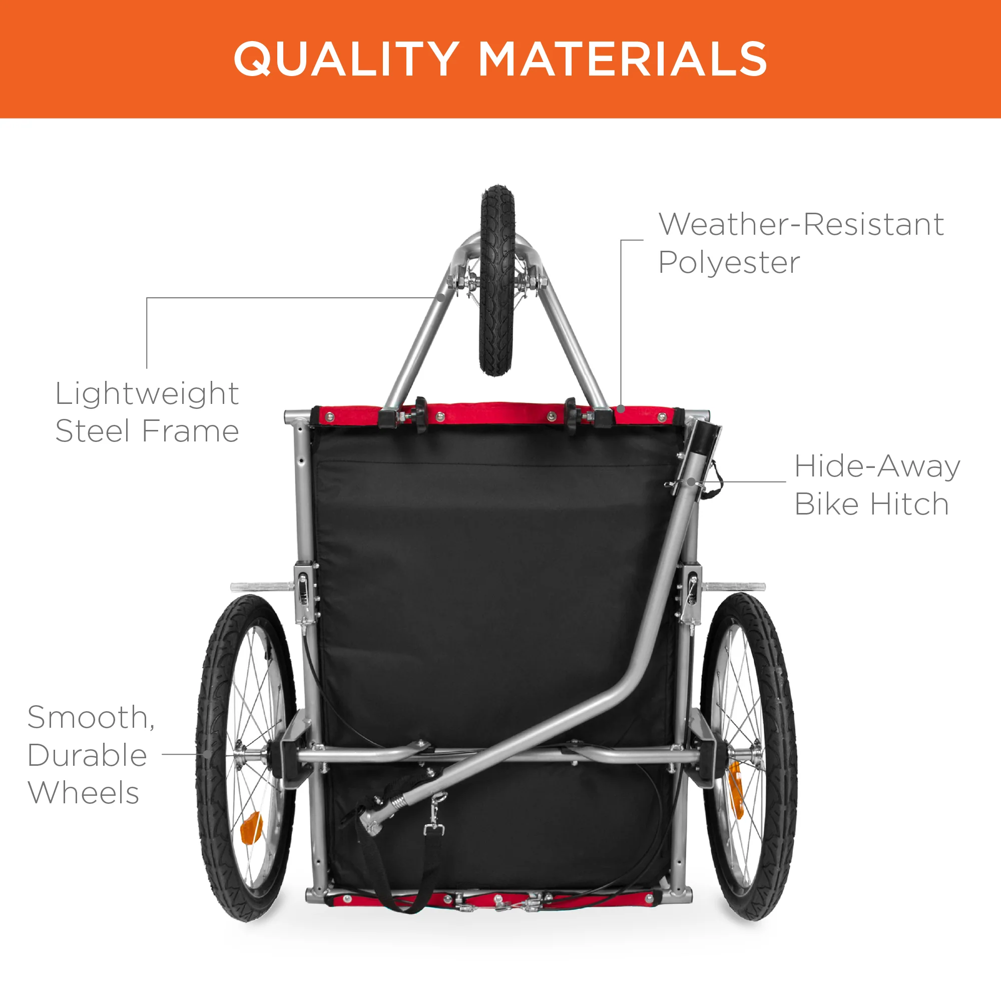 2-in-1 Pet Stroller and Bike Trailer - Image 6