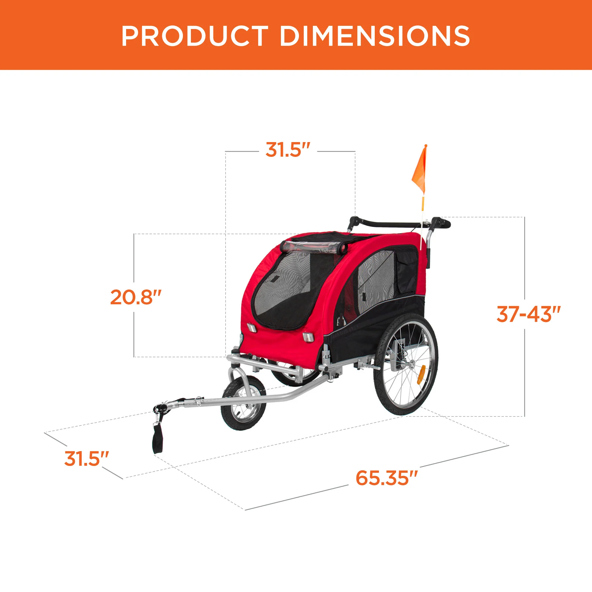 2-in-1 Pet Stroller and Bike Trailer - Image 7