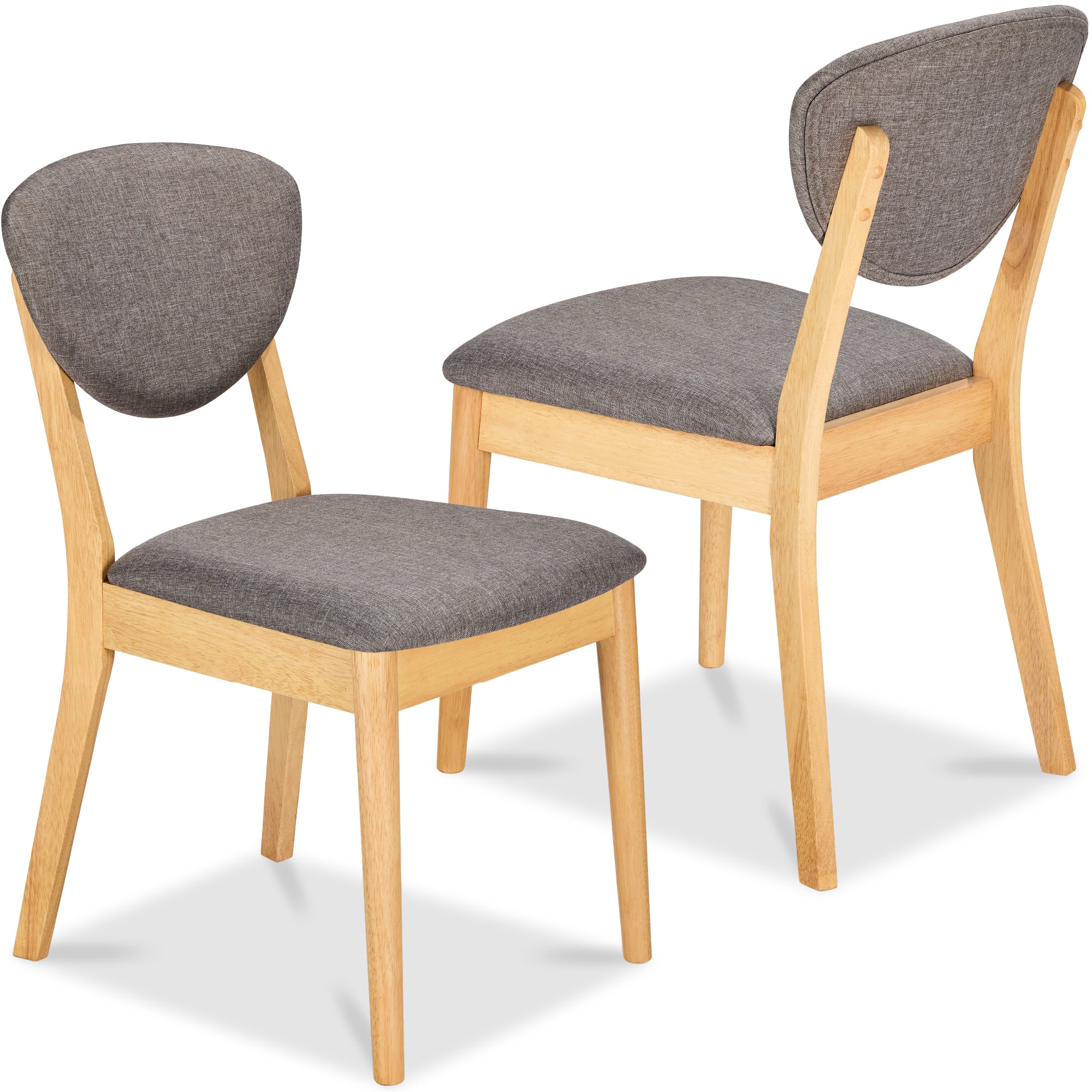 2-Piece Mid-Century Modern Wood &Upholstered Dining Chair Set - Image 36