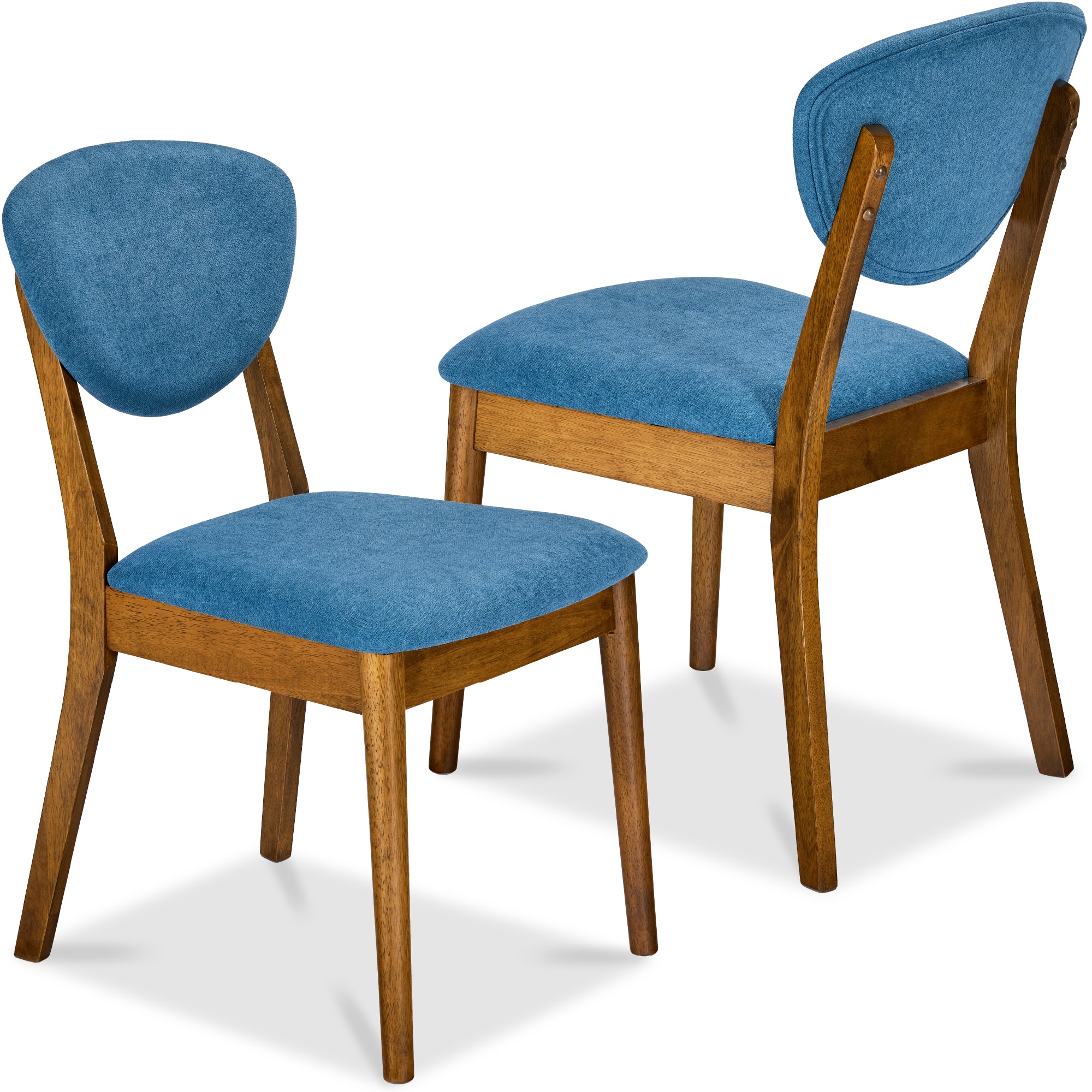 2-Piece Mid-Century Modern Wood &Upholstered Dining Chair Set - Image 43