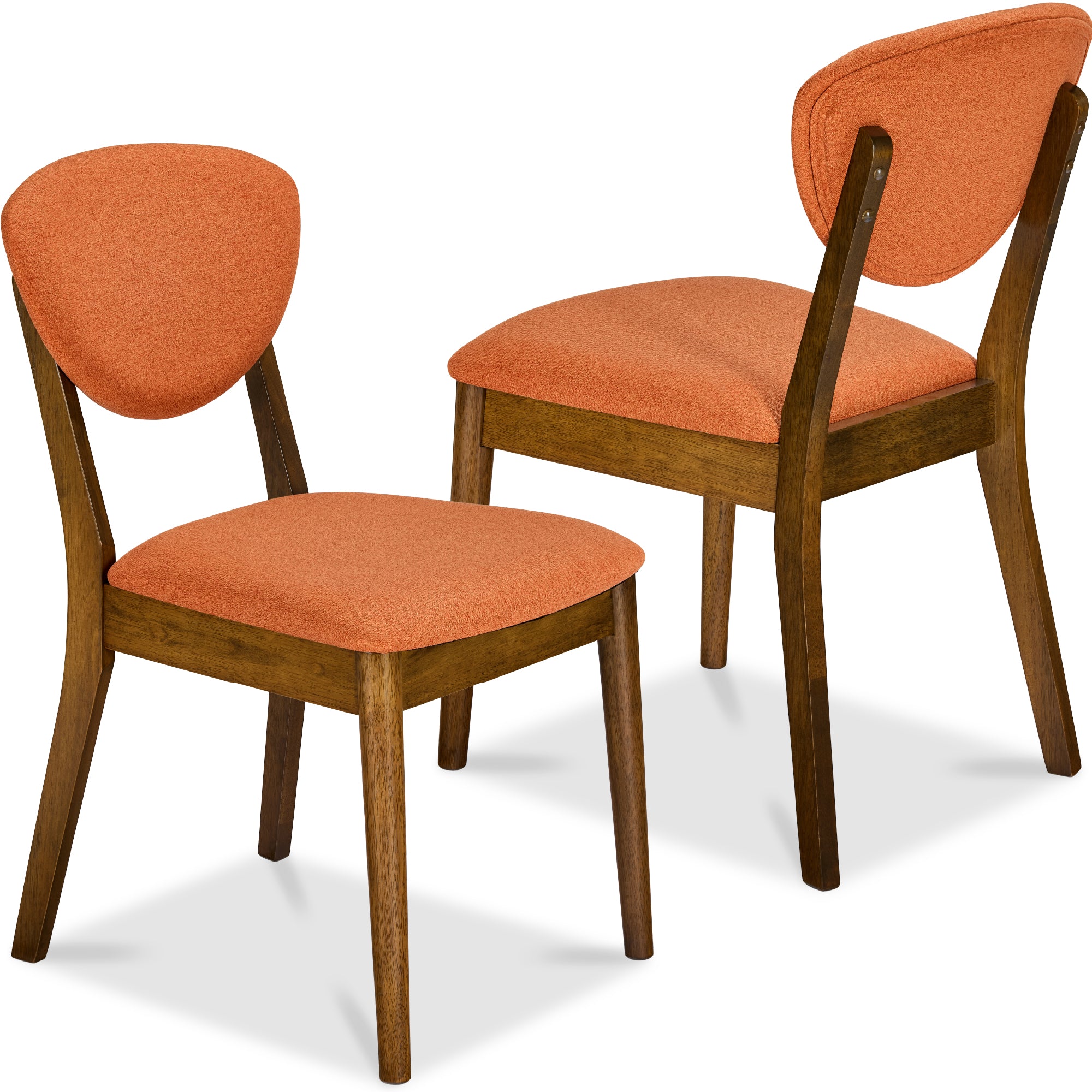 2-Piece Mid-Century Modern Wood &Upholstered Dining Chair Set - Image 57