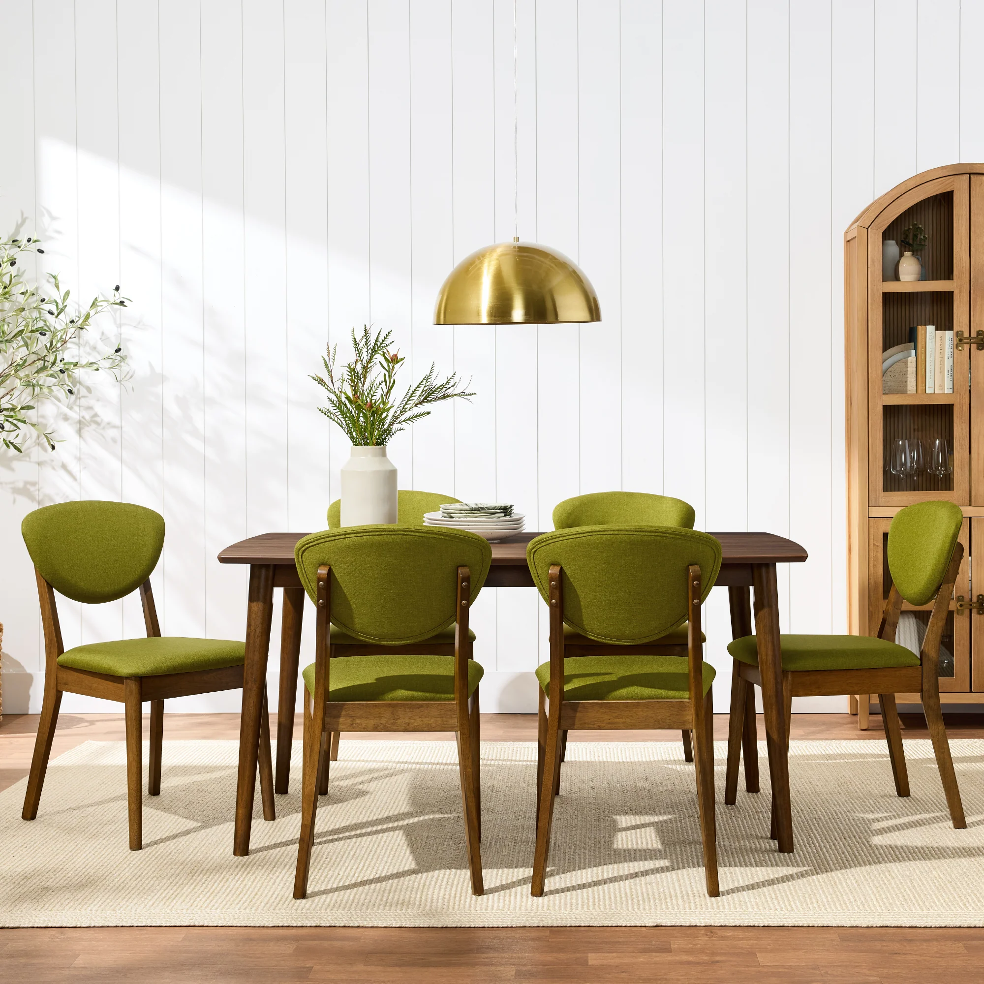 2-Piece Mid-Century Modern Wood &Upholstered Dining Chair Set - Image 65