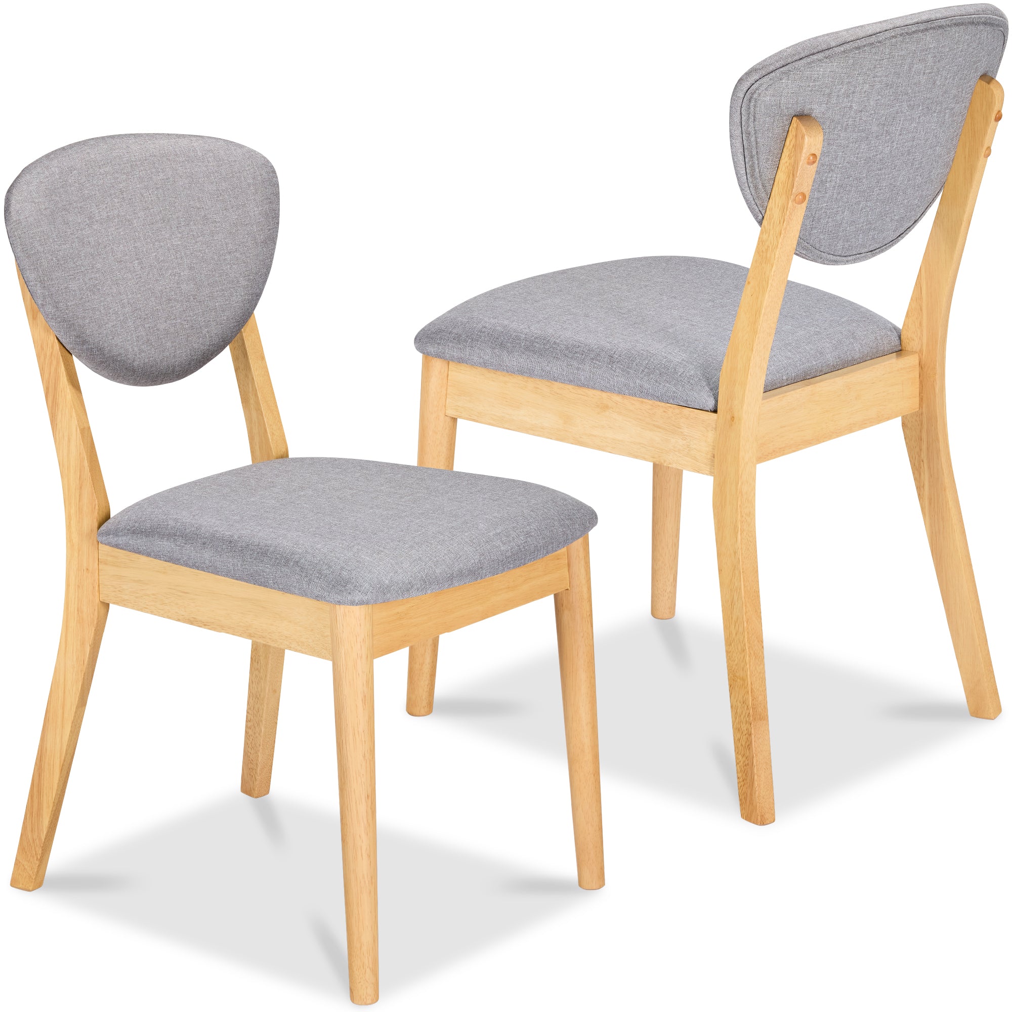 2-Piece Mid-Century Modern Wood &Upholstered Dining Chair Set - Image 71