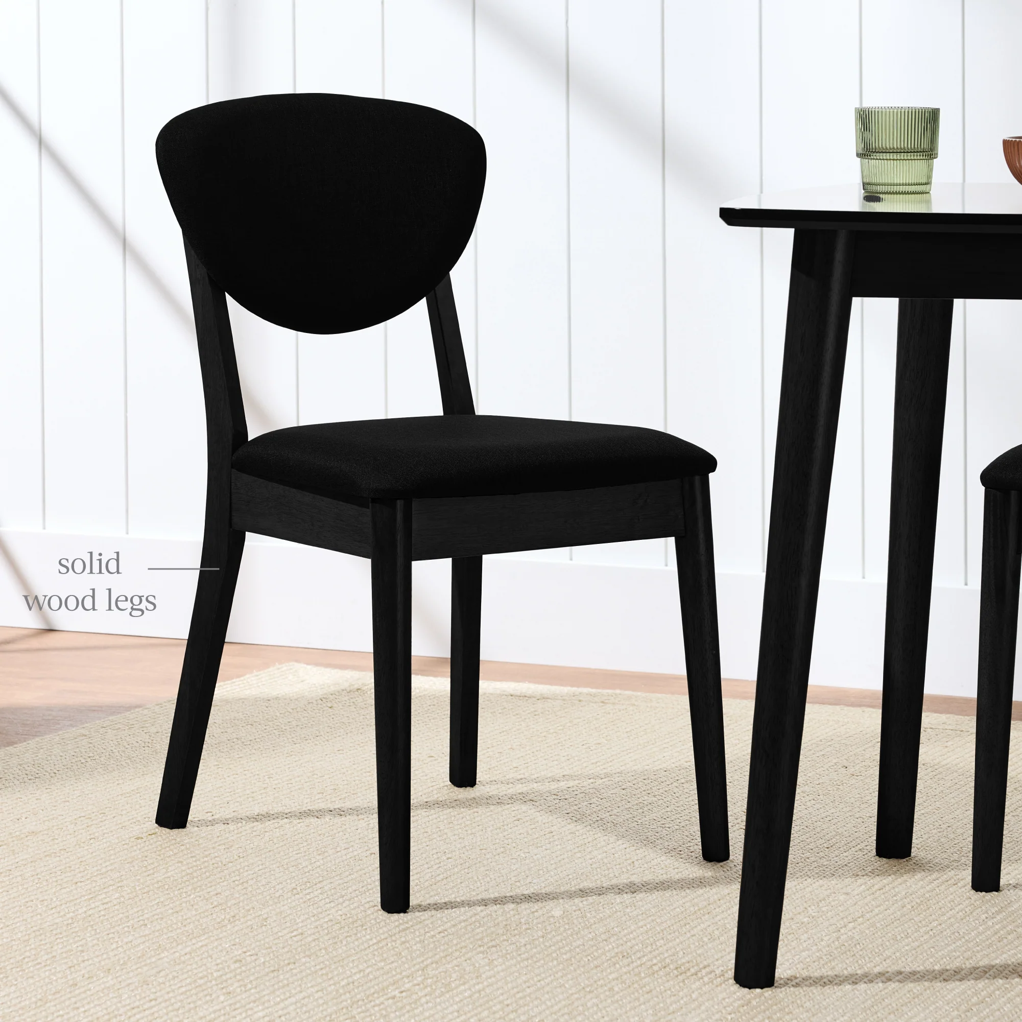 2-Piece Mid-Century Modern Wood &Upholstered Dining Chair Set - Image 89