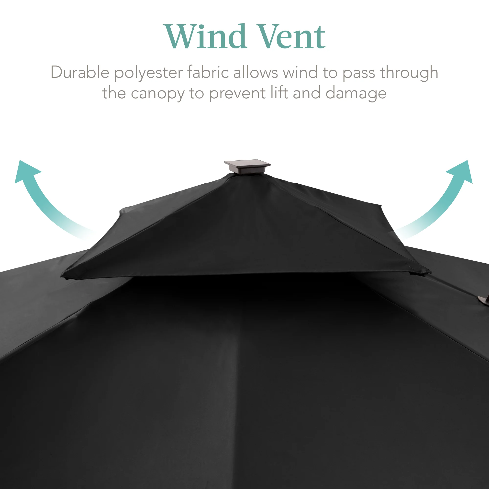 2-Tier Square LED Cantilever Offset Umbrella w/ 360 Rotation, Base - 10x10ft - Image 27