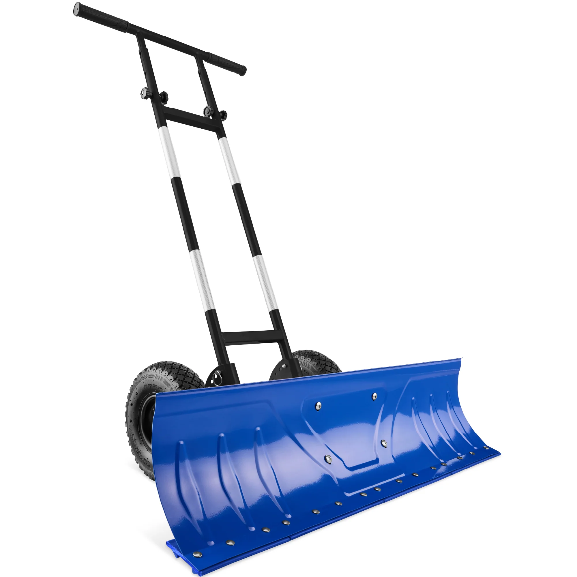 Galvanized Blade 2-Wheel Snow Pusher w/ Adjustable Handle - 36in - Image 15