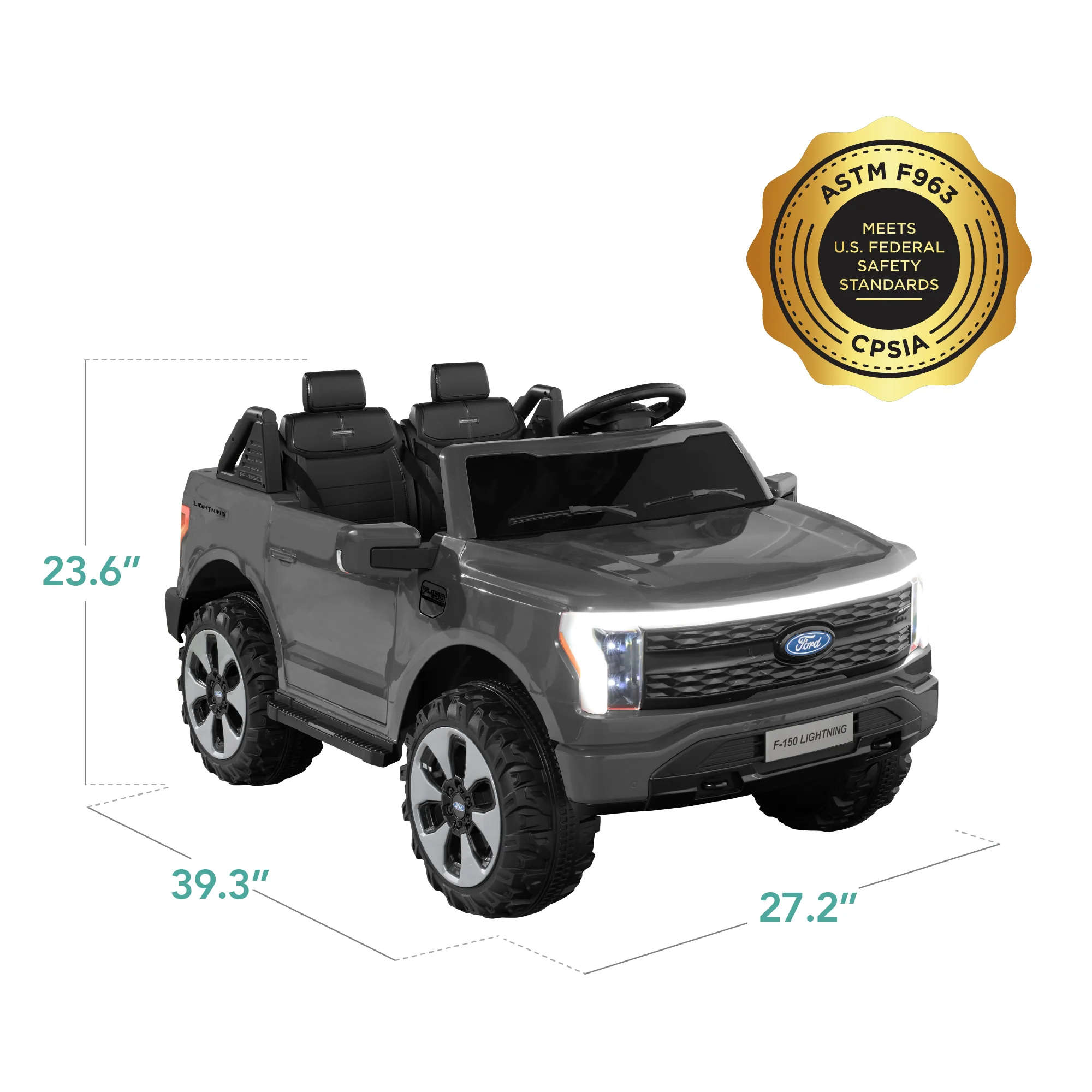 24V Kids Ride On Car Officially Licensed Ford Lightning w/ Remote, 2 Speeds - Image 36