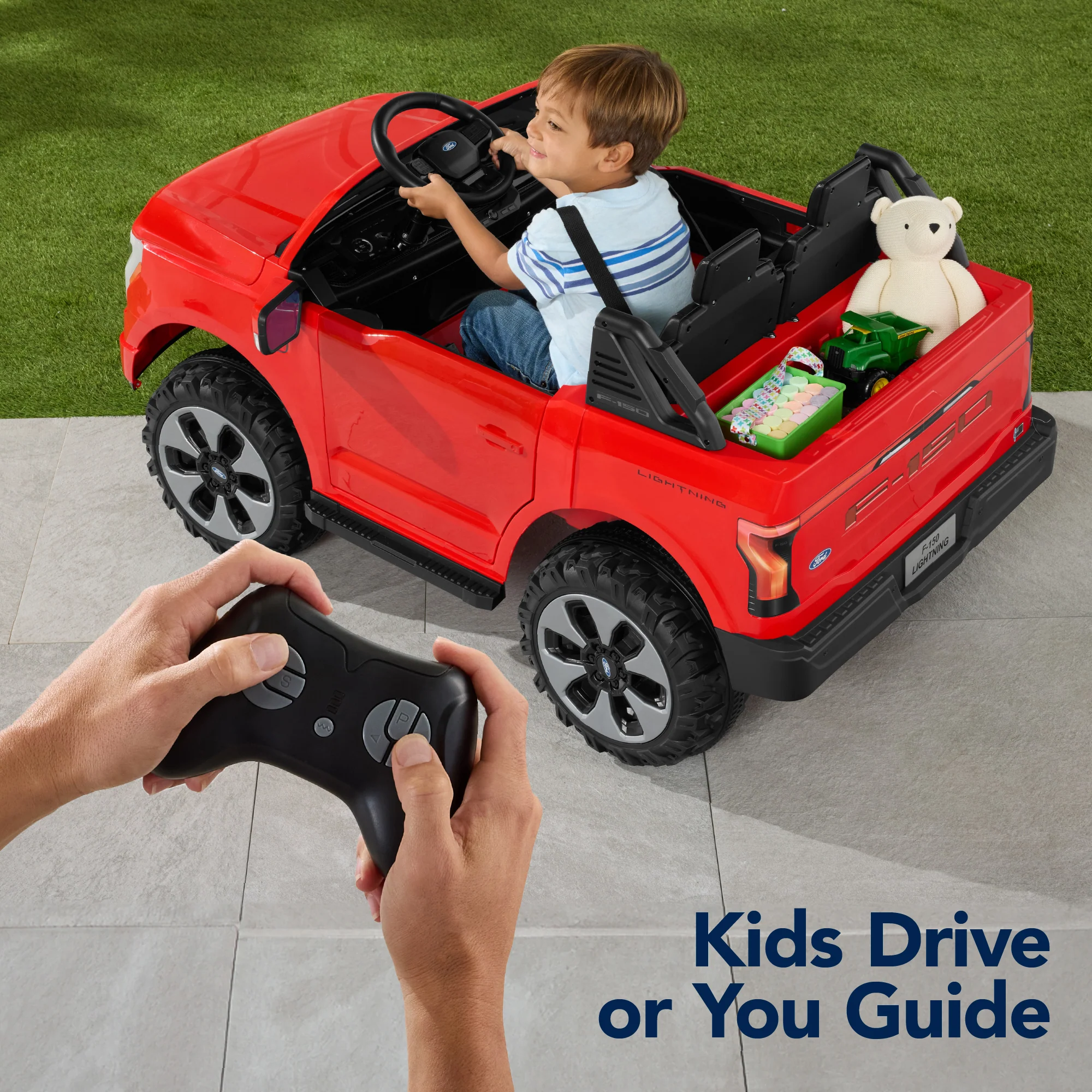 24V Kids Ride On Car Officially Licensed Ford Lightning w/ Remote, 2 Speeds - Image 4