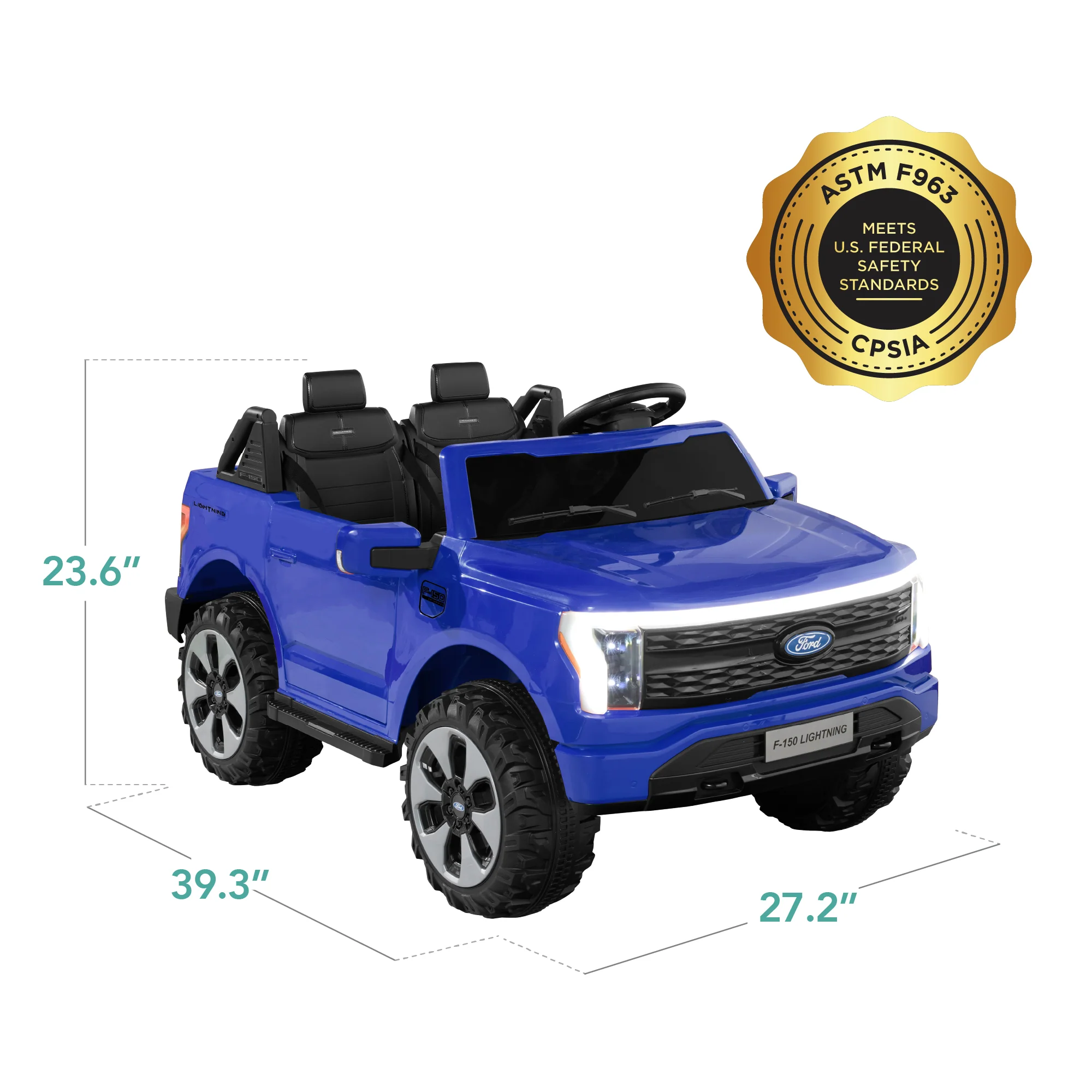 24V Kids Ride On Car Officially Licensed Ford Lightning w/ Remote, 2 Speeds - Image 45