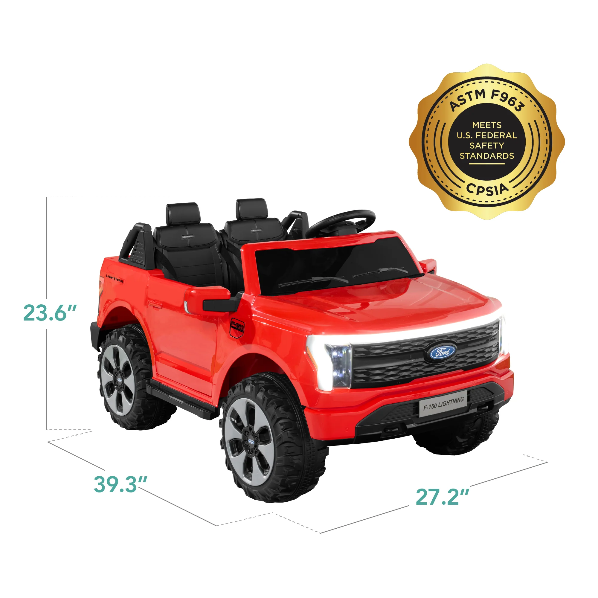 24V Kids Ride On Car Officially Licensed Ford Lightning w/ Remote, 2 Speeds - Image 9