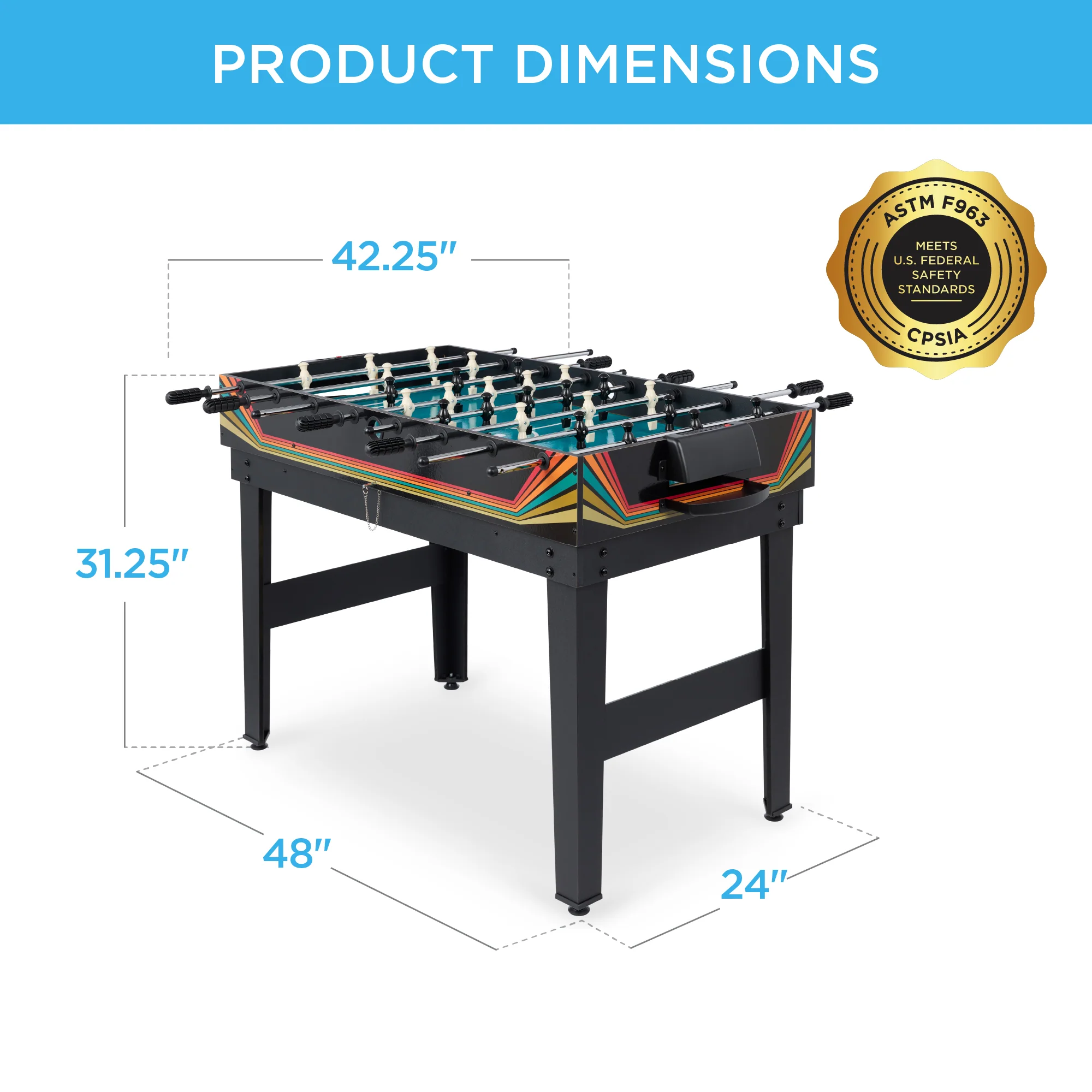 10-in-1 Combo Game Table Set w/ Pool, Foosball, Ping Pong, Chess - 2x4ft - Image 14