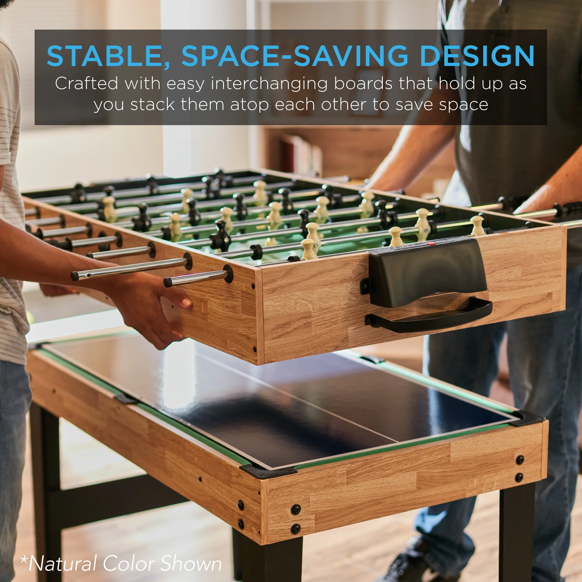 10-in-1 Combo Game Table Set w/ Pool, Foosball, Ping Pong, Chess - 2x4ft - Image 19