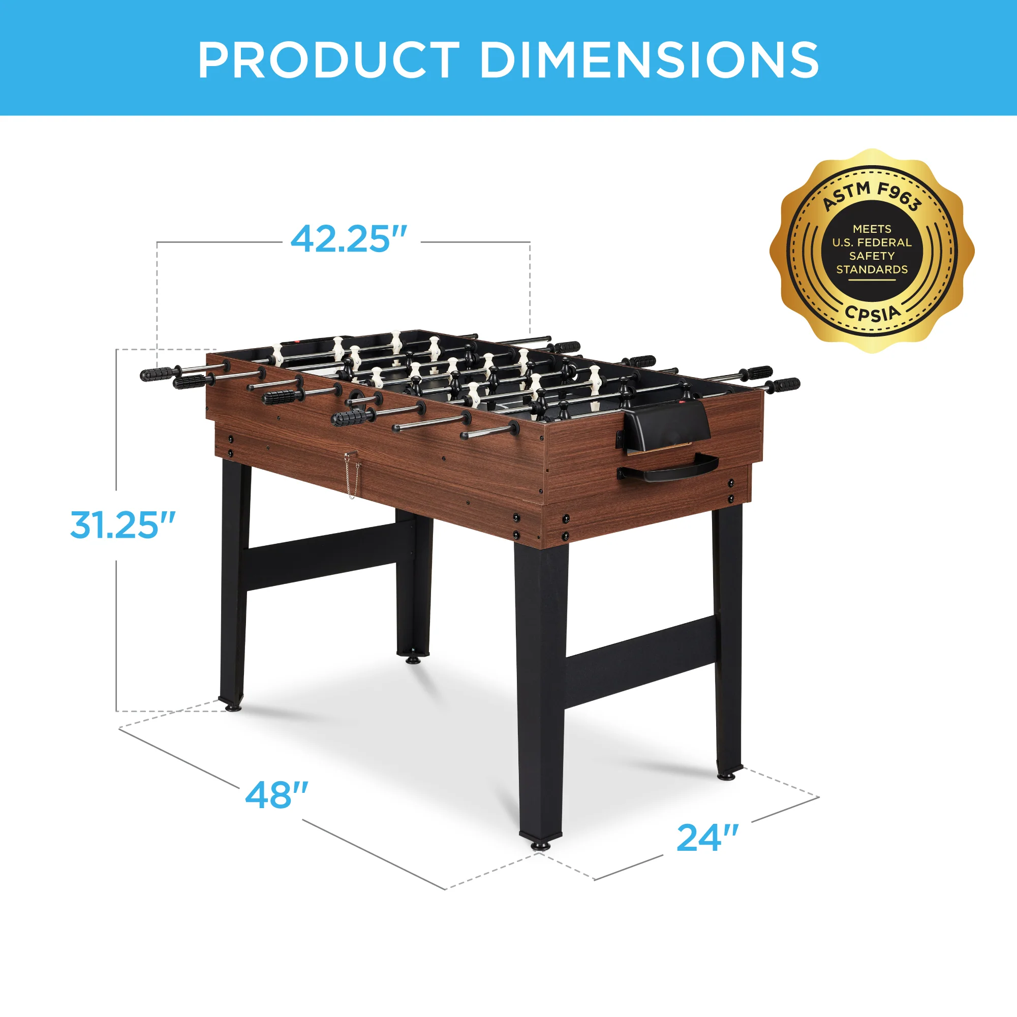 10-in-1 Combo Game Table Set w/ Pool, Foosball, Ping Pong, Chess - 2x4ft - Image 21