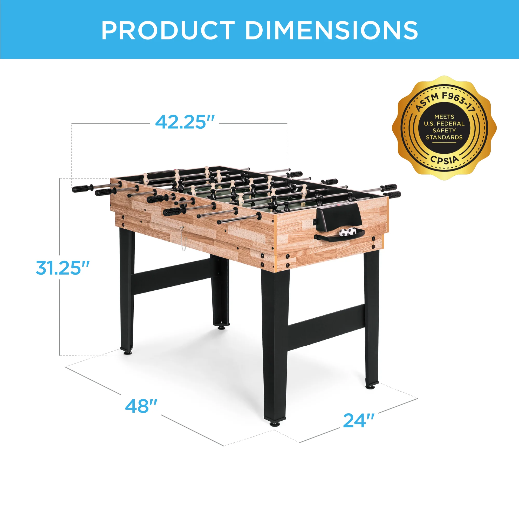 10-in-1 Combo Game Table Set w/ Pool, Foosball, Ping Pong, Chess - 2x4ft - Image 28