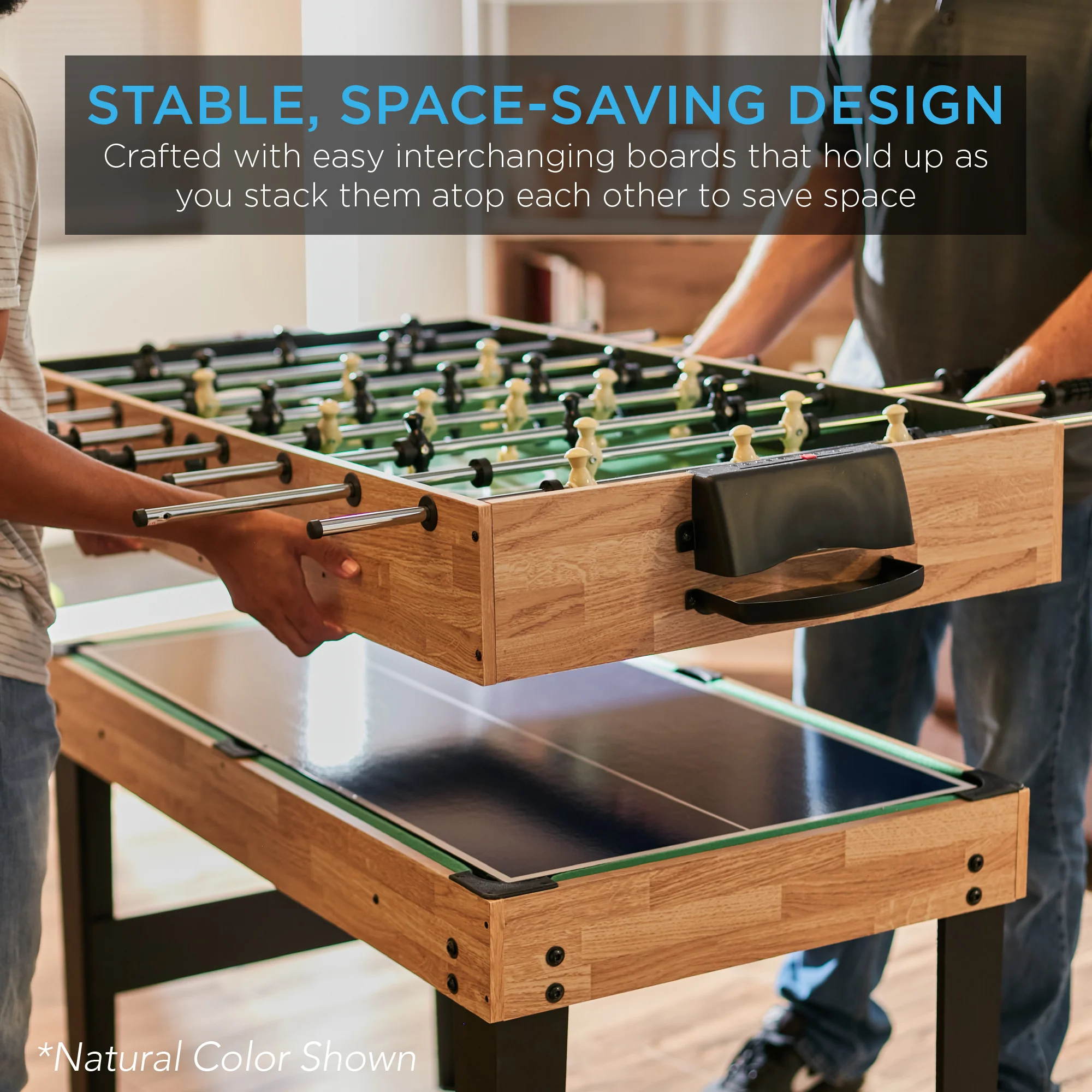 10-in-1 Combo Game Table Set w/ Pool, Foosball, Ping Pong, Chess - 2x4ft - Image 47