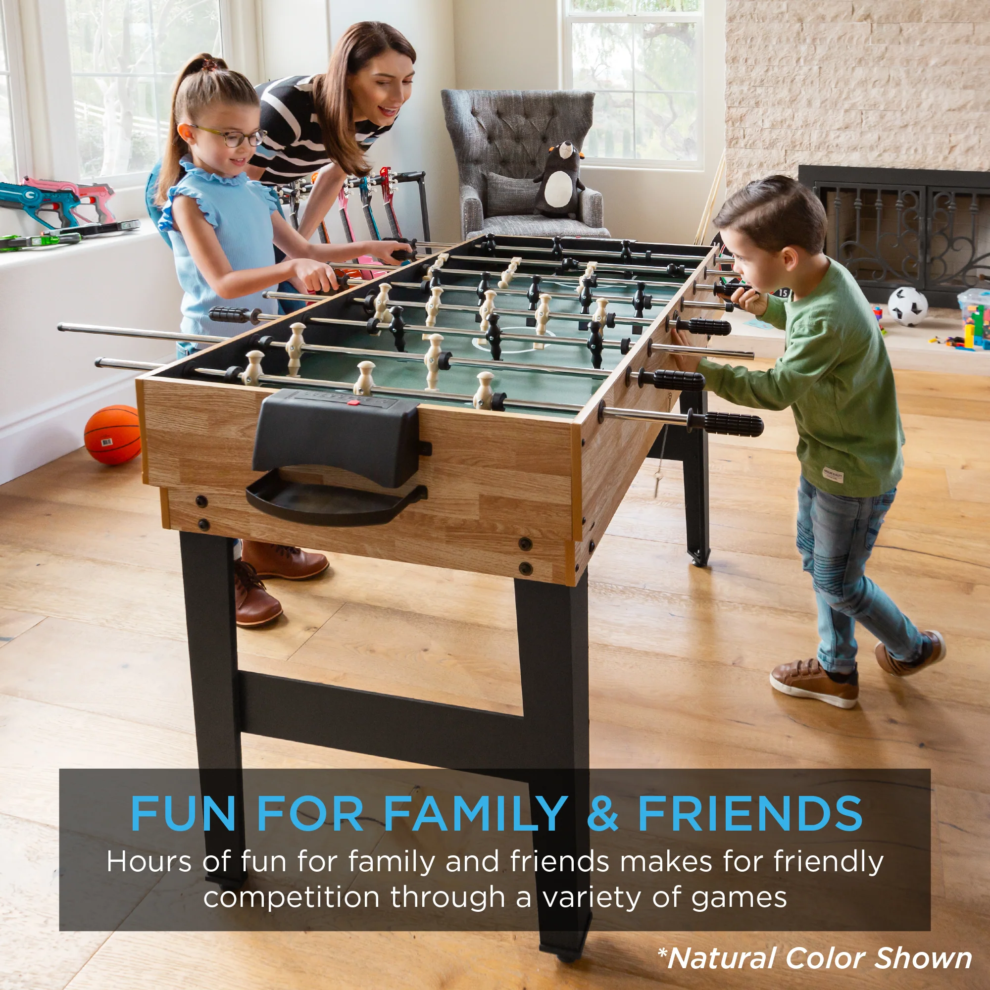 10-in-1 Combo Game Table Set w/ Pool, Foosball, Ping Pong, Chess - 2x4ft - Image 51