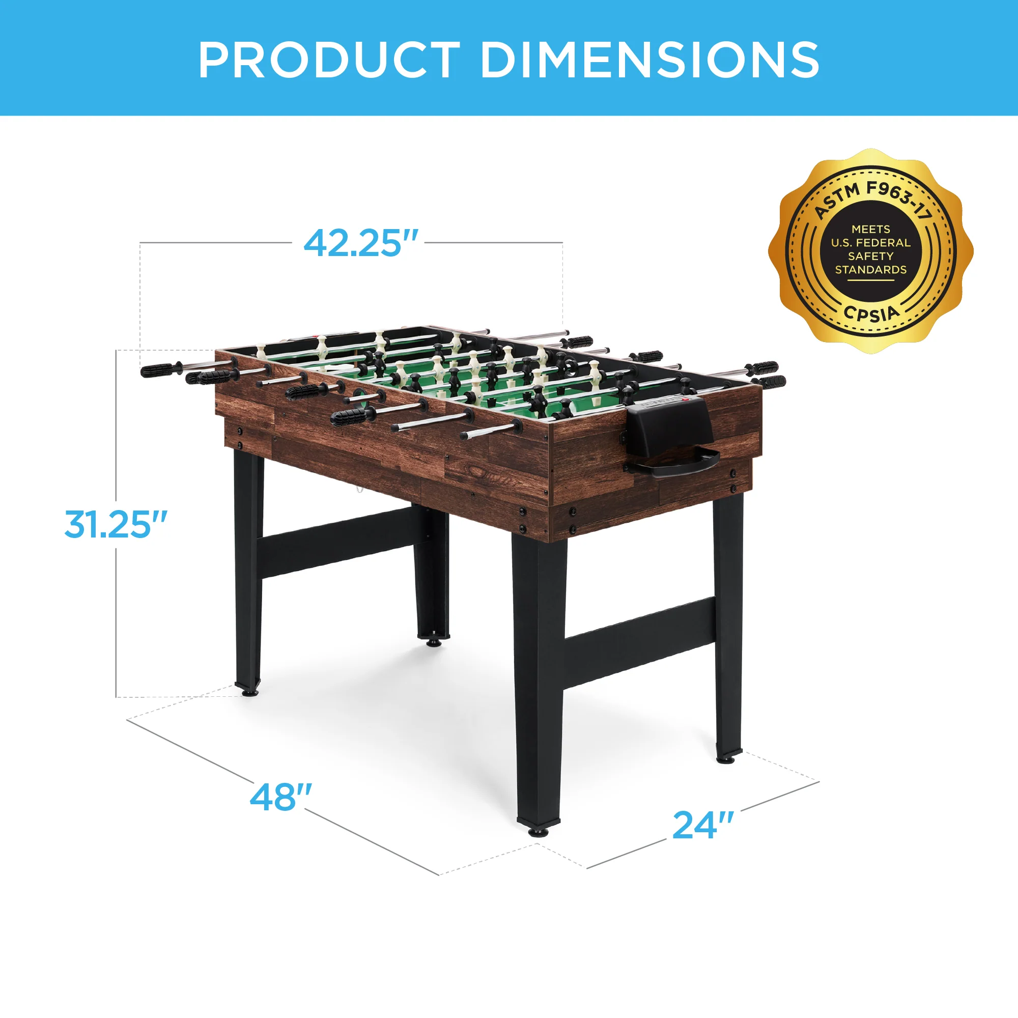 10-in-1 Combo Game Table Set w/ Pool, Foosball, Ping Pong, Chess - 2x4ft - Image 56