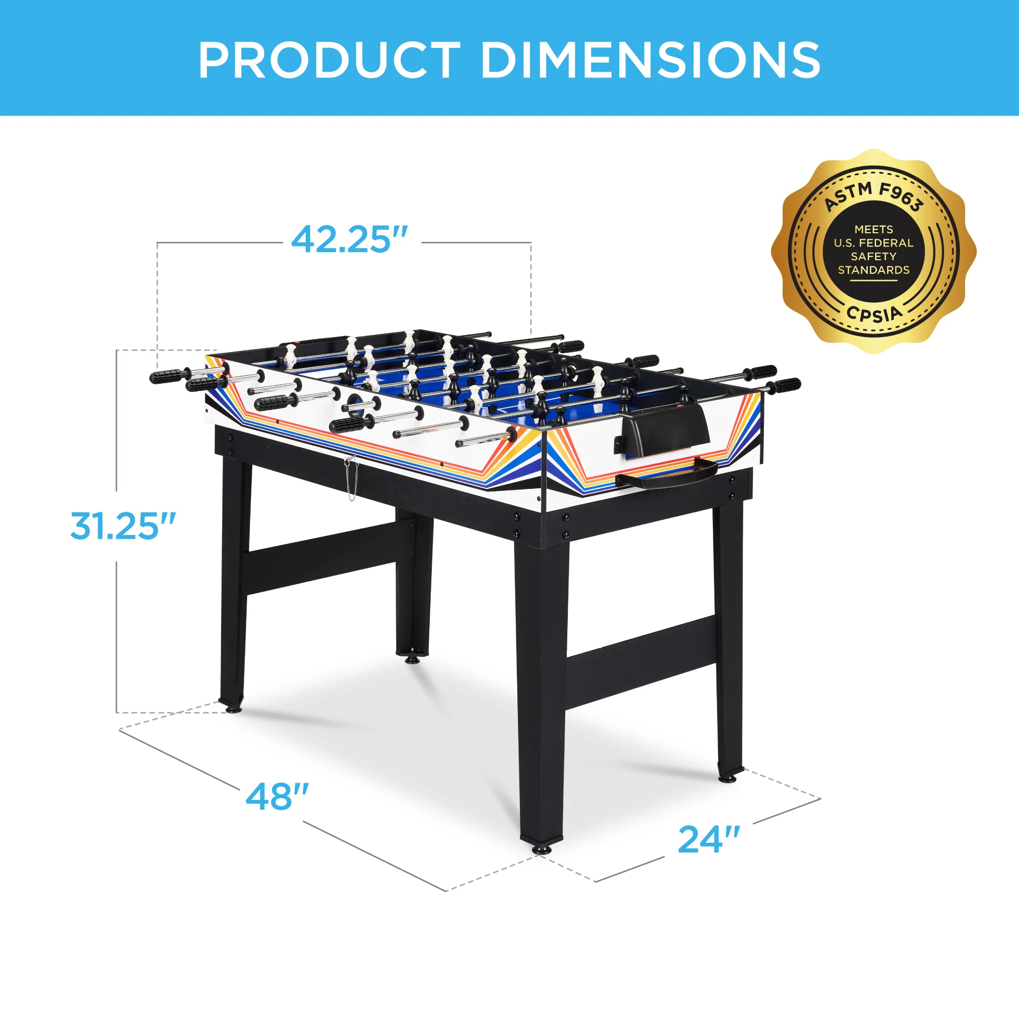 10-in-1 Combo Game Table Set w/ Pool, Foosball, Ping Pong, Chess - 2x4ft - Image 7