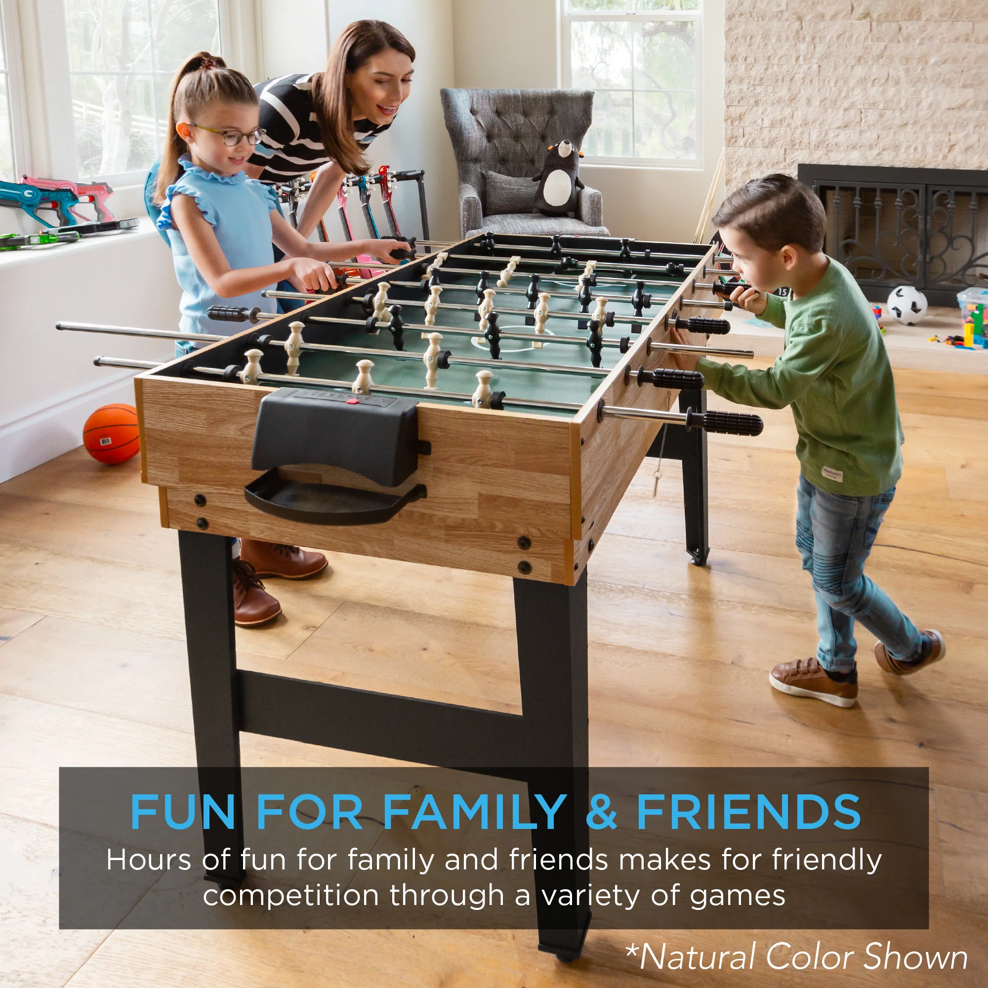 10-in-1 Combo Game Table Set w/ Pool, Foosball, Ping Pong, Chess - 2x4ft - Image 9