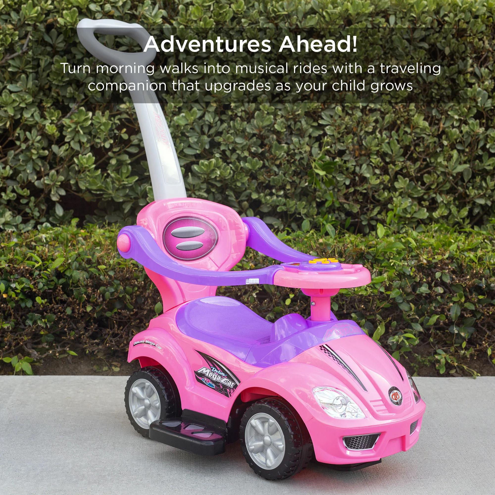 3-in-1 Kids Push Car w/ Handle and Horn - Image 13