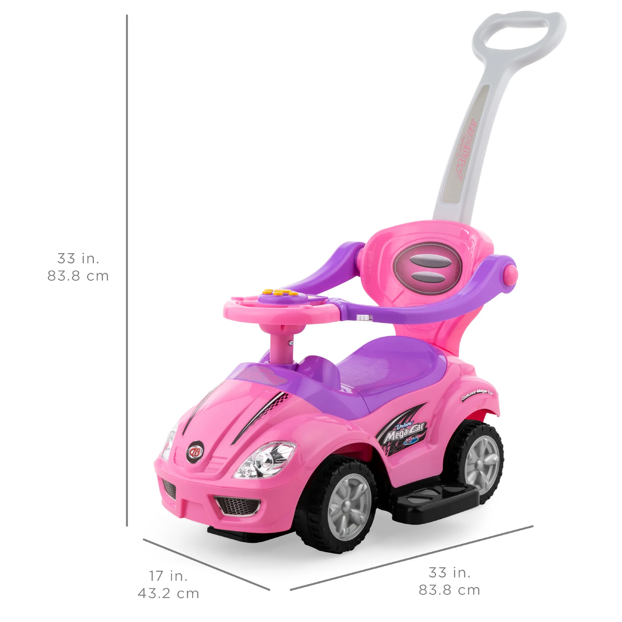 3-in-1 Kids Push Car w/ Handle and Horn - Image 14