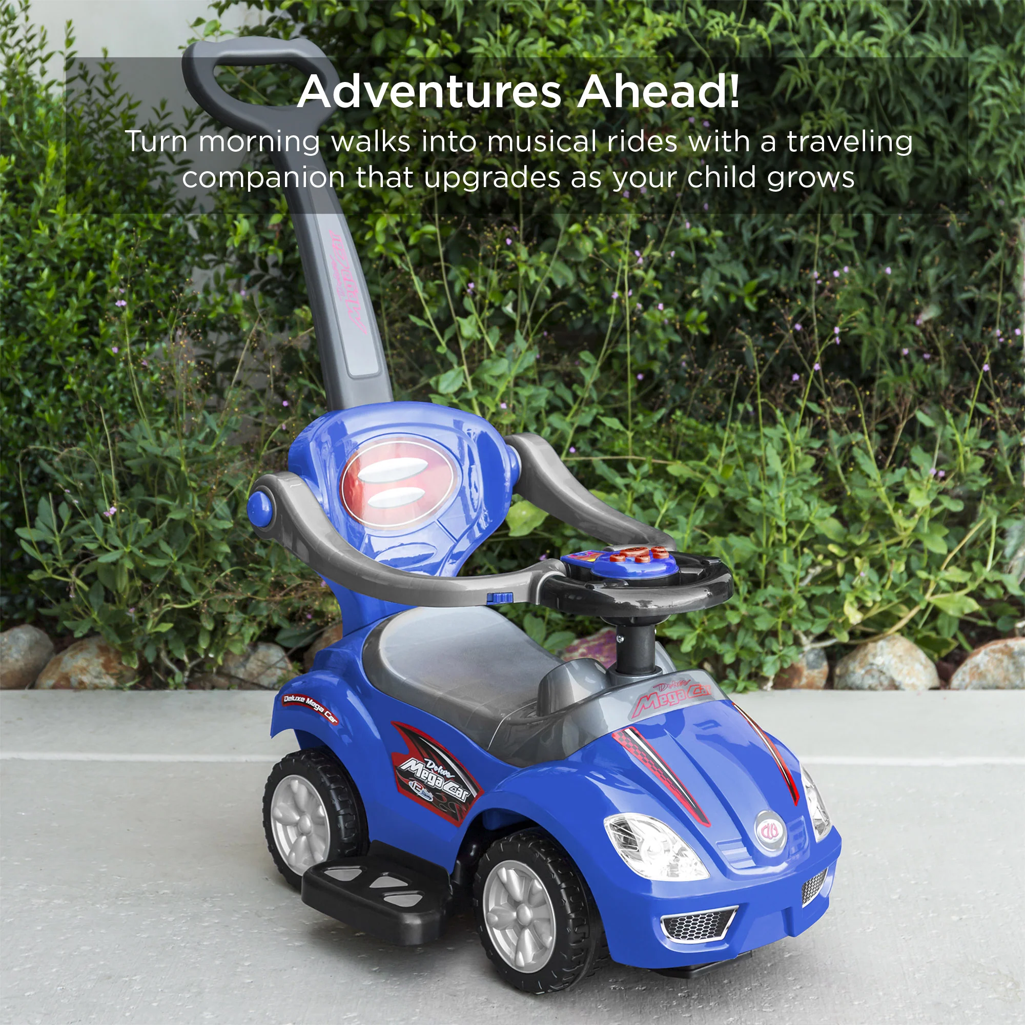 3-in-1 Kids Push Car w/ Handle and Horn - Image 34