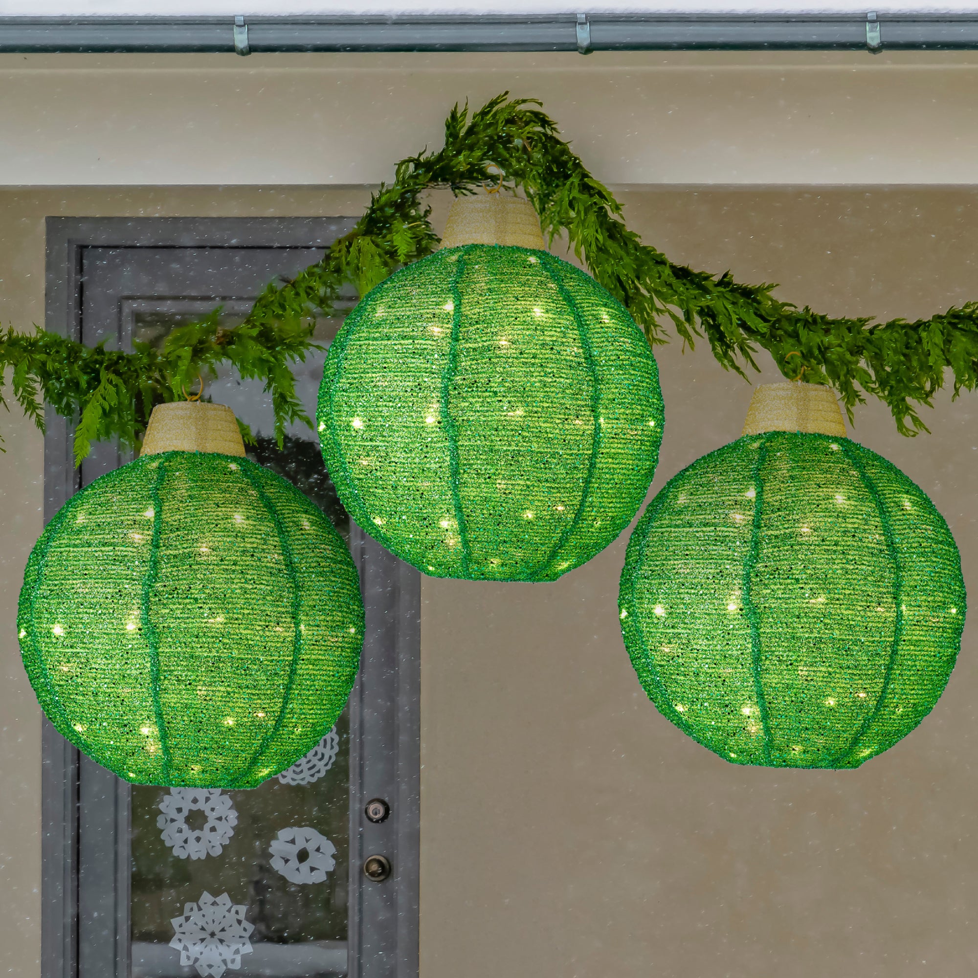 3-Piece Hanging Pop-Up Ornaments Outdoor Christmas Decor, LED Lights - Image 8