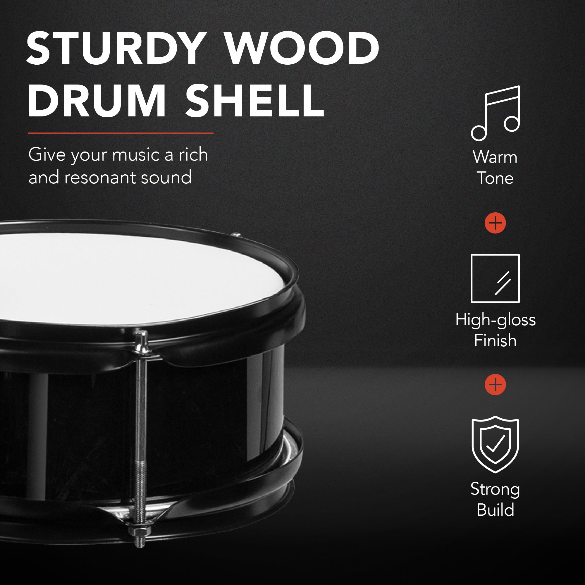 Kids Beginner 3-Piece Drum, Musical Instrument Set w/ Sticks, Stool, Pedal - Image 30