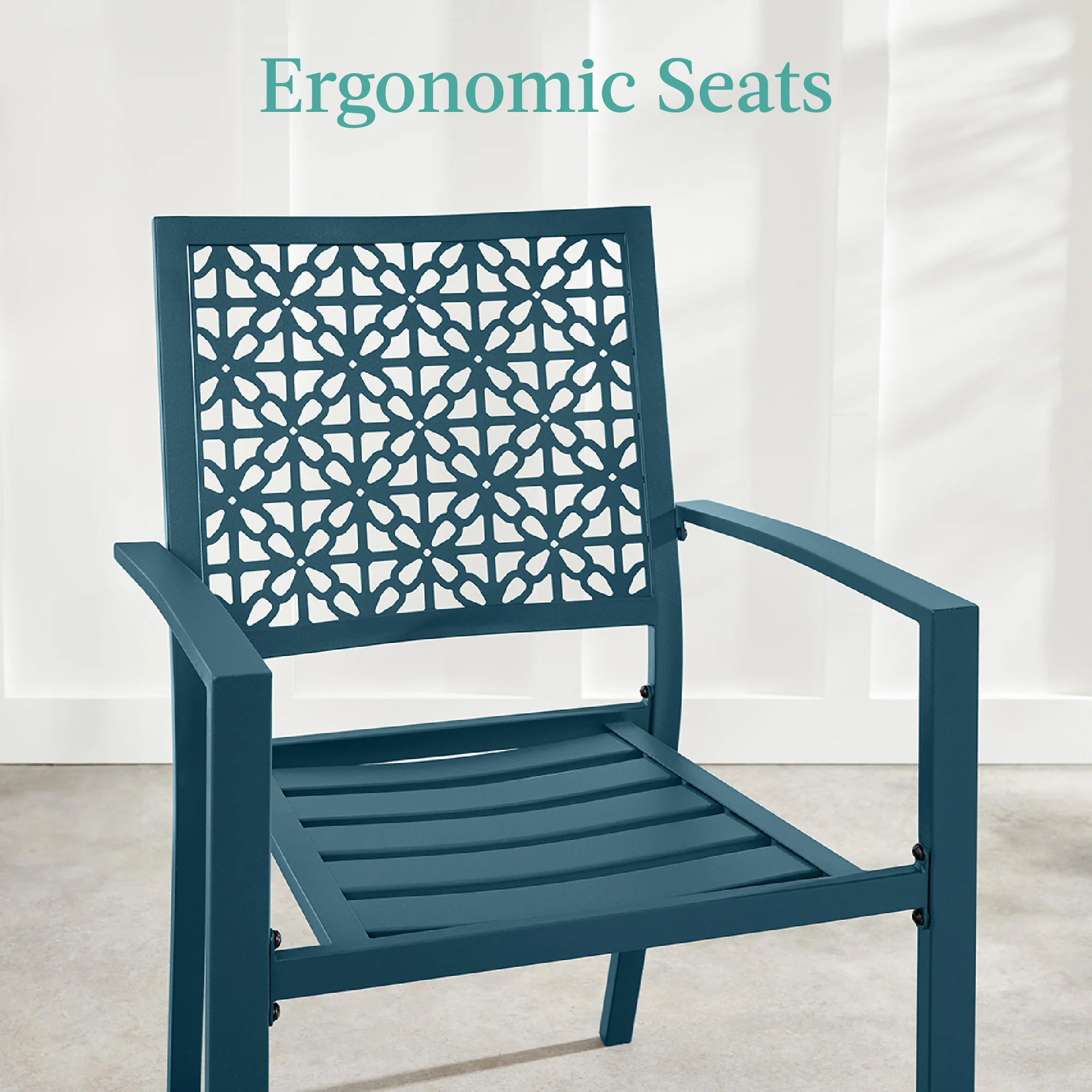 3-Piece Stackable Steel Outdoor Conversation Bistro Set - Image 19