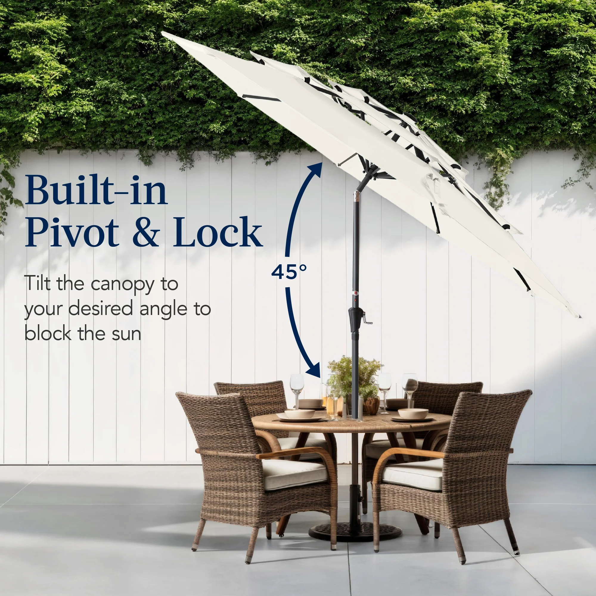 3-Tier Patio Umbrella w/ Tilt Adjustment, Crank - 10ft - Image 110