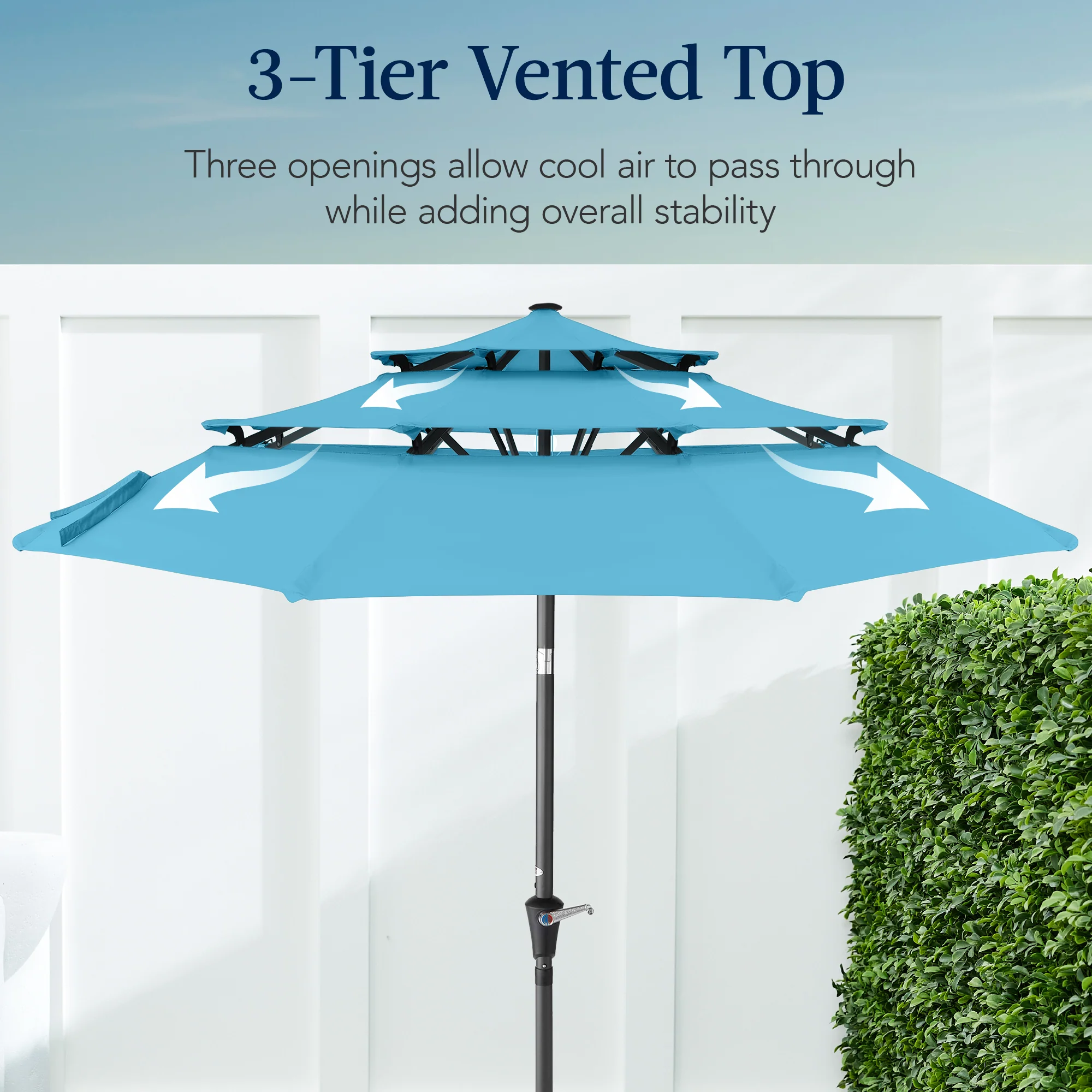 3-Tier Patio Umbrella w/ Tilt Adjustment, Crank - 10ft - Image 52