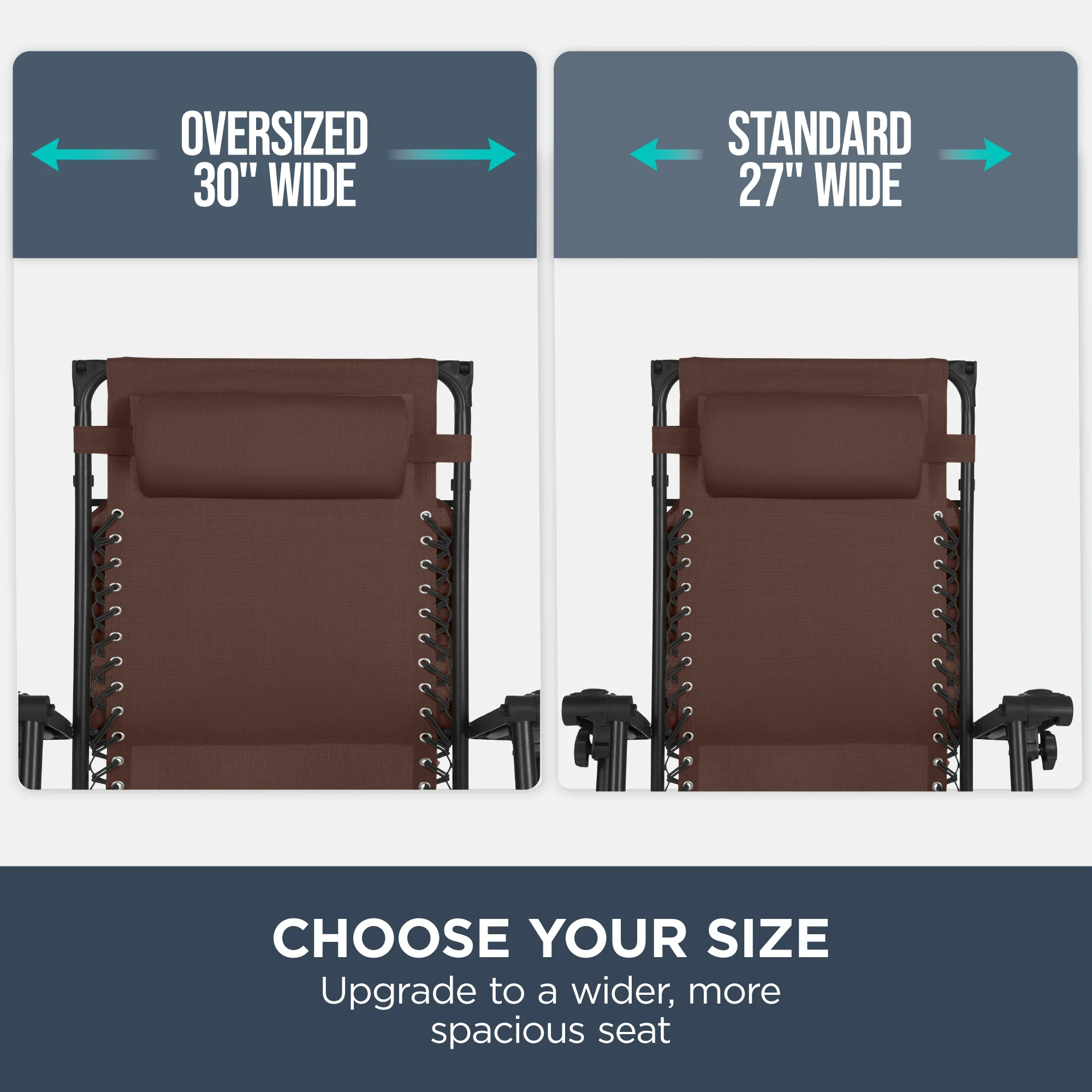 30" Wide Folding Zero Gravity Patio Lounge Chair w/Adjustable Canopy Shade - Image 40