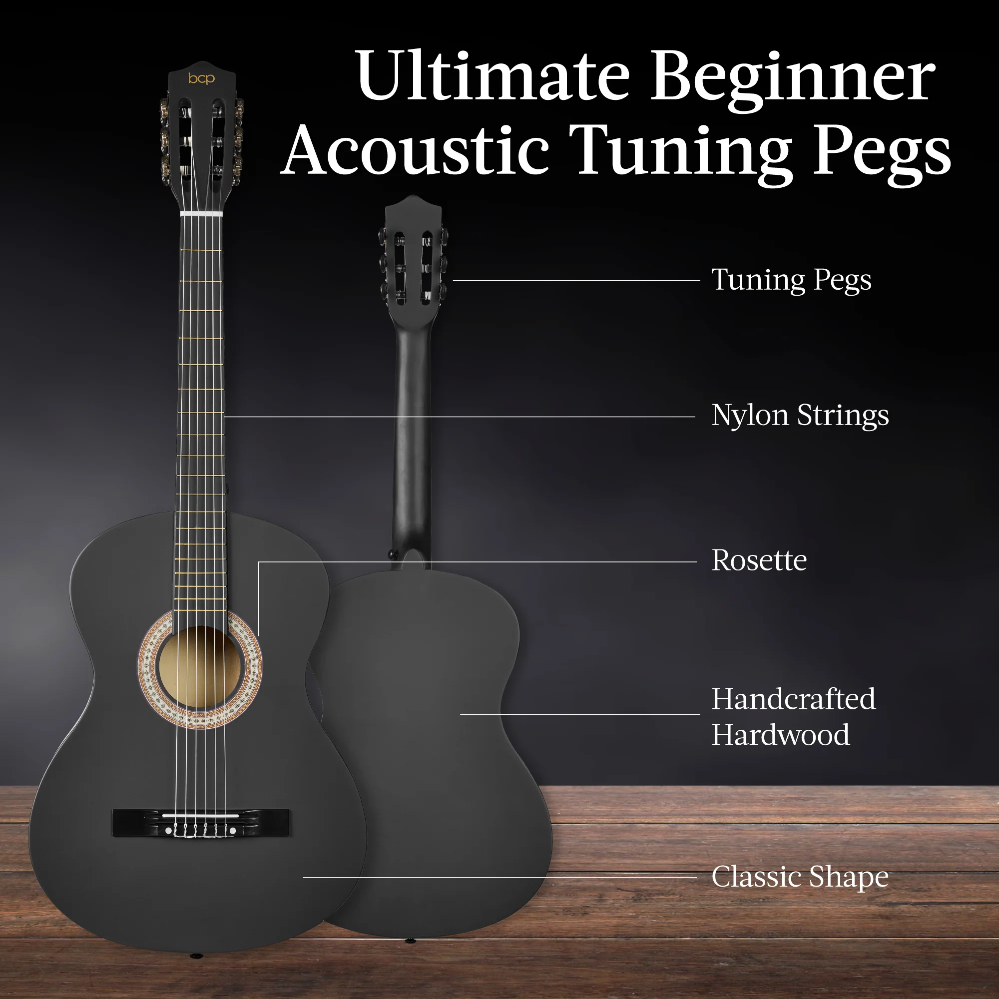 Kids Acoustic Guitar Beginner Starter Kit w/ Carrying Case - 30in - Image 36