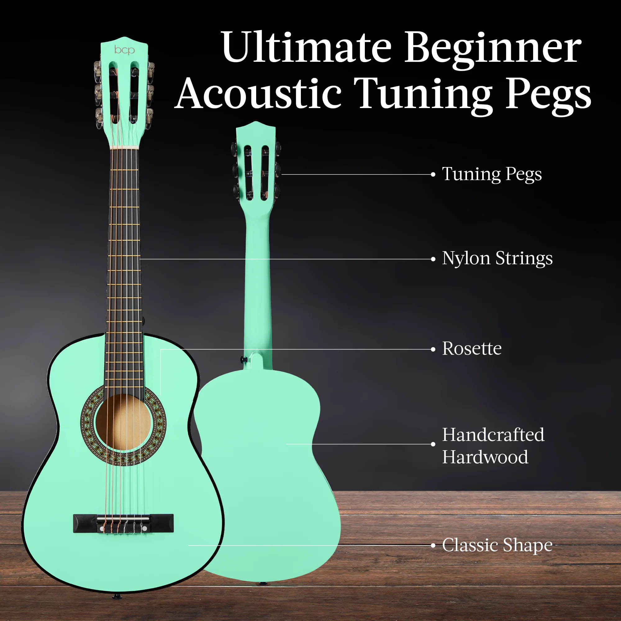 Kids Acoustic Guitar Beginner Starter Kit w/ Carrying Case - 30in - Image 43
