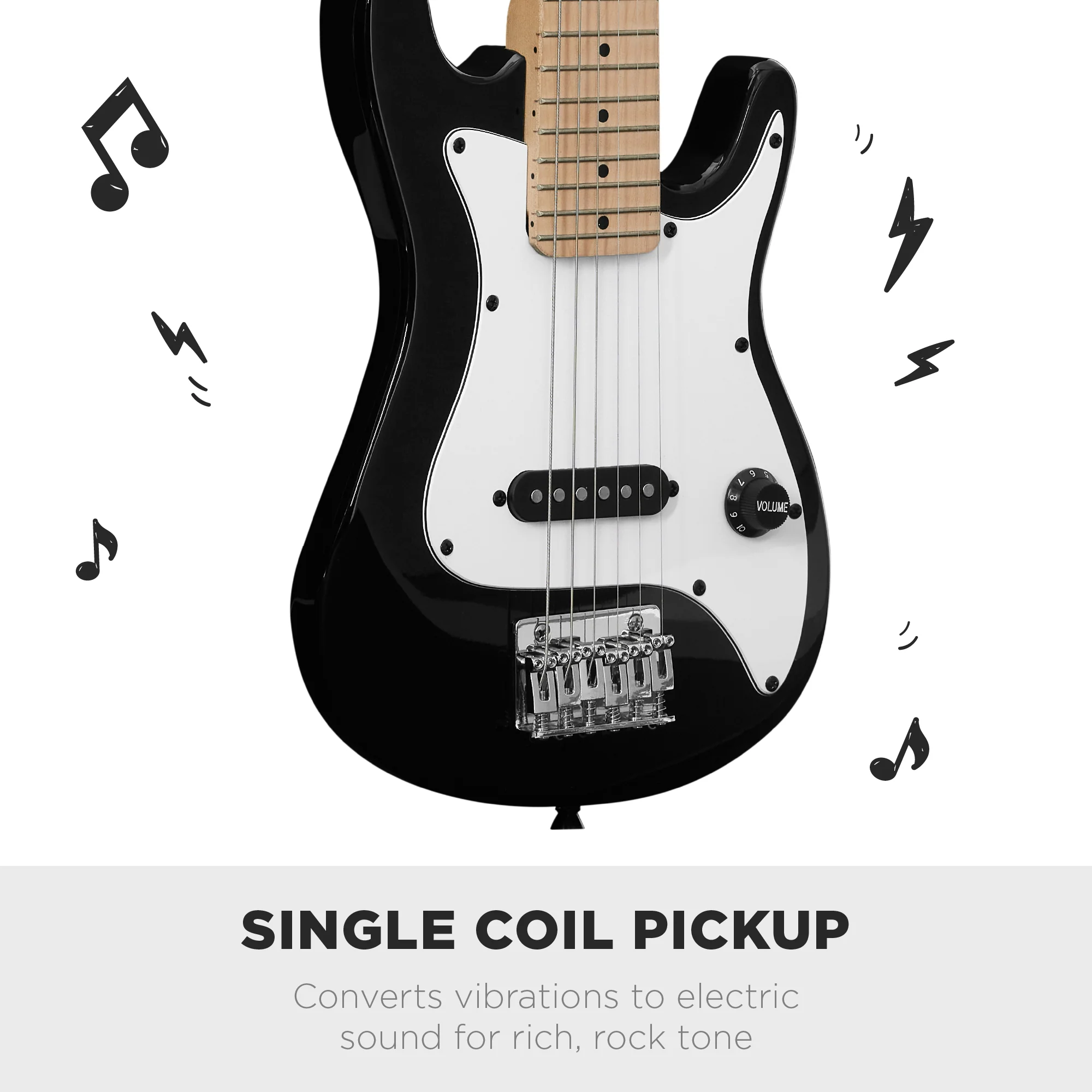 Kids Electric Guitar Beginner Starter Kit w/ 5W Amplifier - 30 in - Image 30