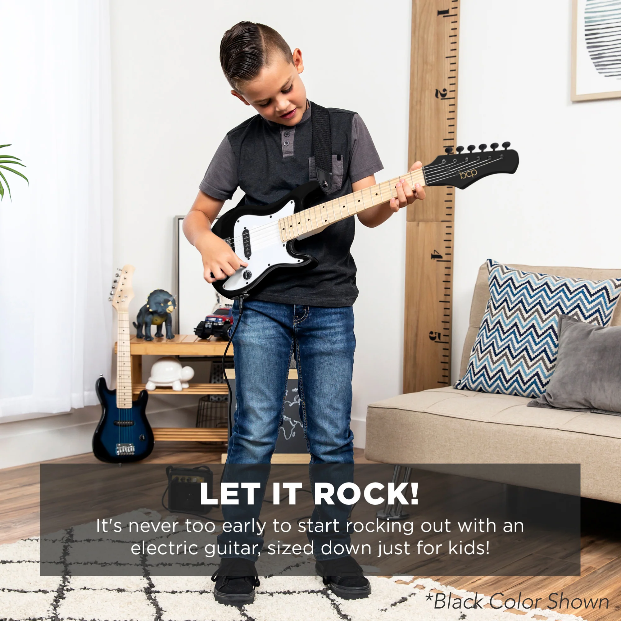 Kids Electric Guitar Beginner Starter Kit w/ 5W Amplifier - 30 in - Image 47