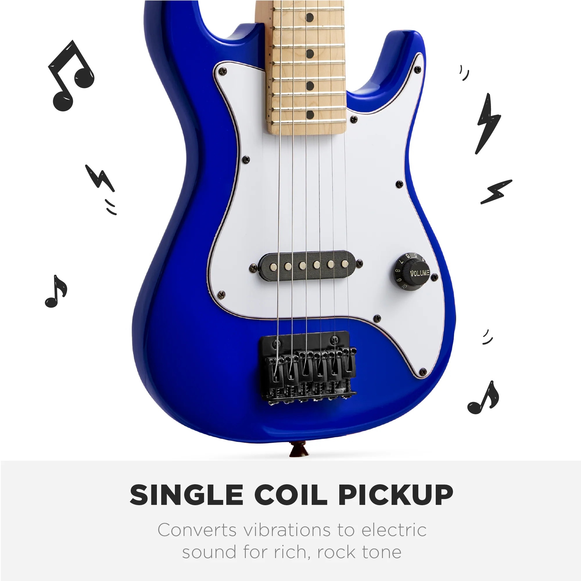 Kids Electric Guitar Beginner Starter Kit w/ 5W Amplifier - 30 in - Image 88