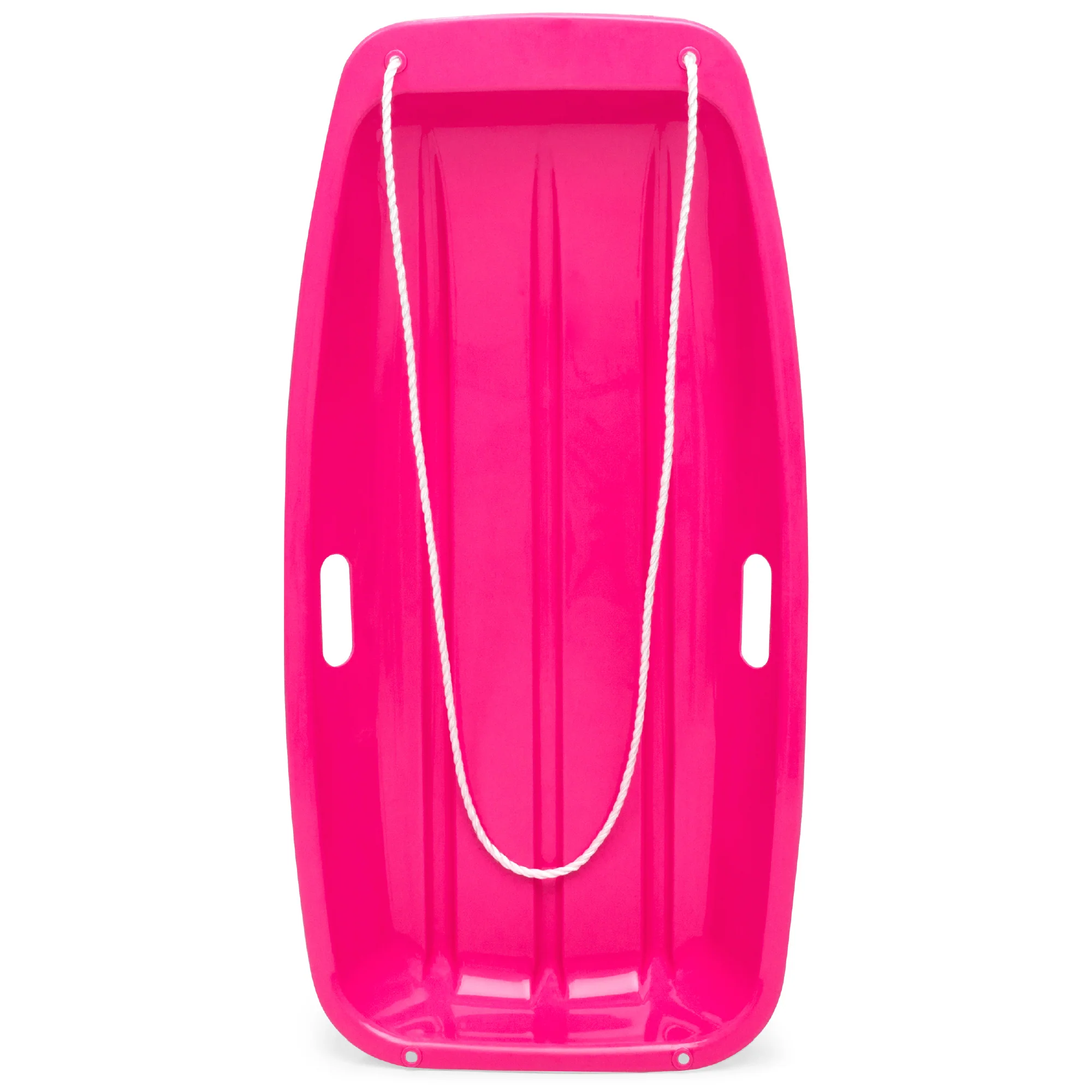 Kids Outdoor Plastic Toboggan Snow Sled Board w/ Pull Rope, Handles - 35in - Image 19