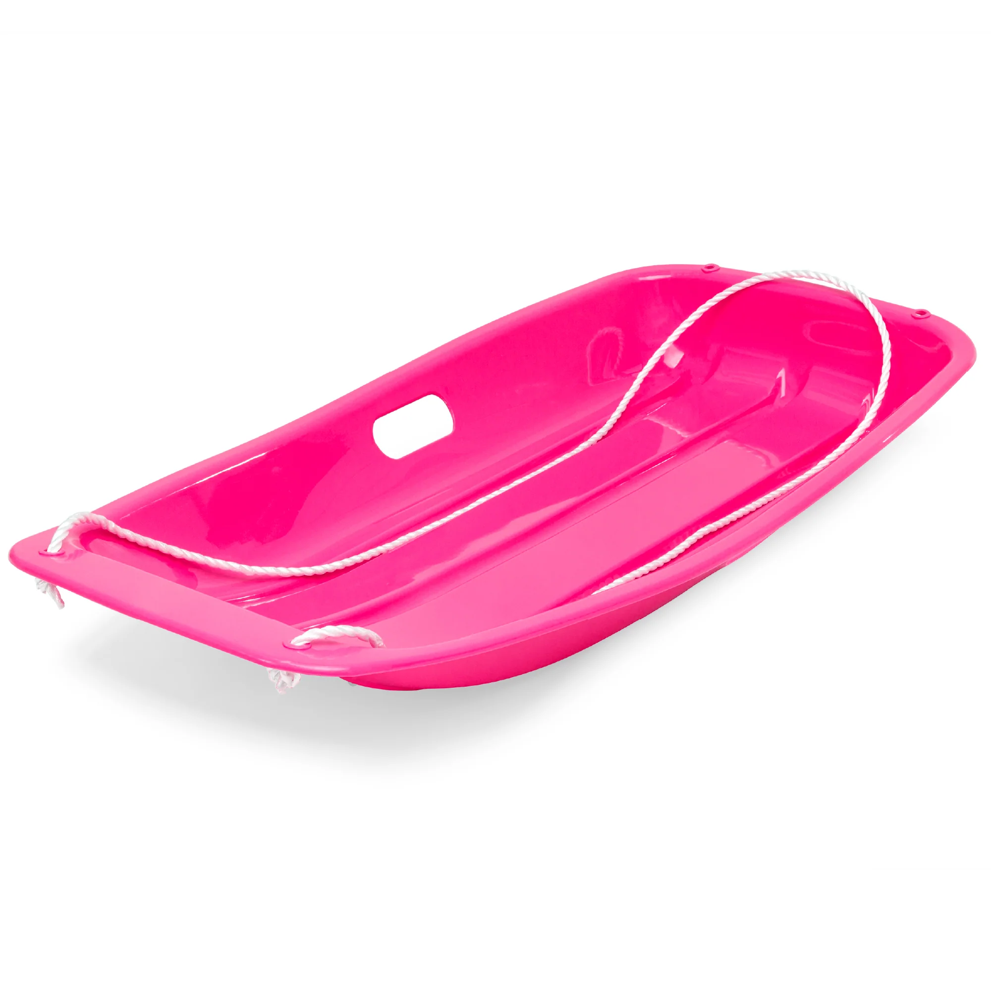 Kids Outdoor Plastic Toboggan Snow Sled Board w/ Pull Rope, Handles - 35in - Image 20
