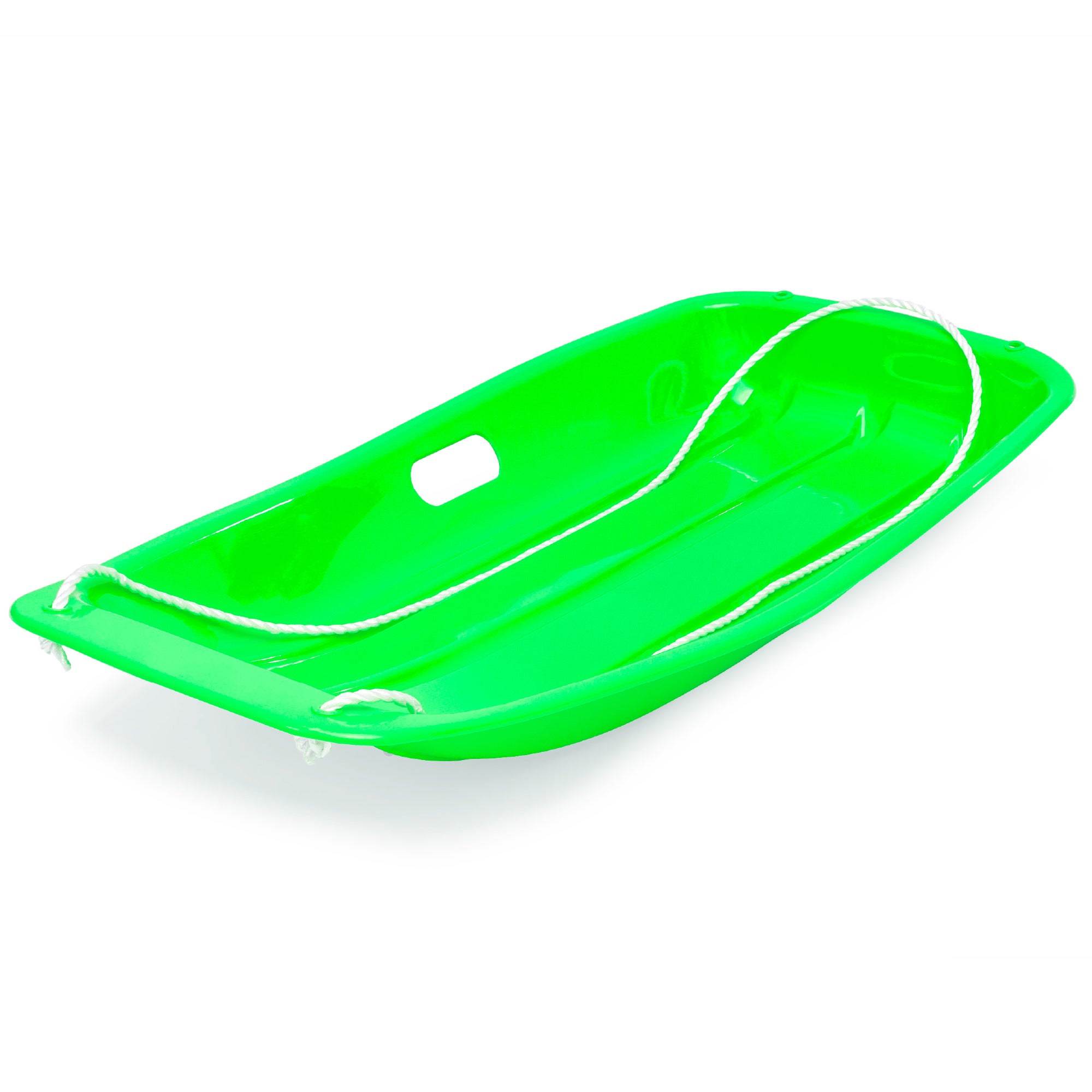 Kids Outdoor Plastic Toboggan Snow Sled Board w/ Pull Rope, Handles - 35in - Image 26