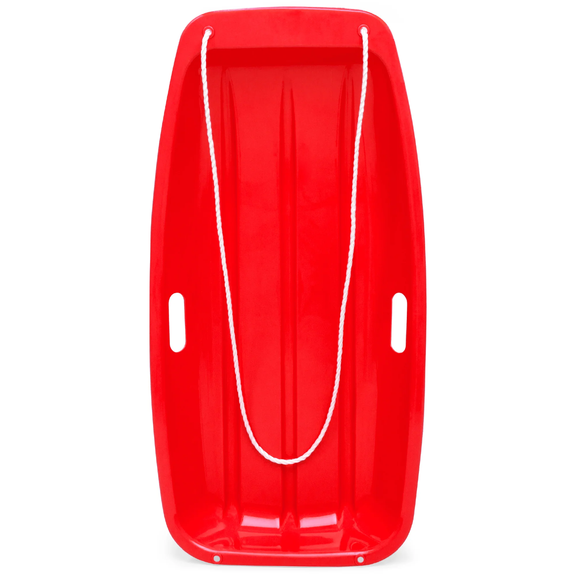 Kids Outdoor Plastic Toboggan Snow Sled Board w/ Pull Rope, Handles - 35in - Image 7