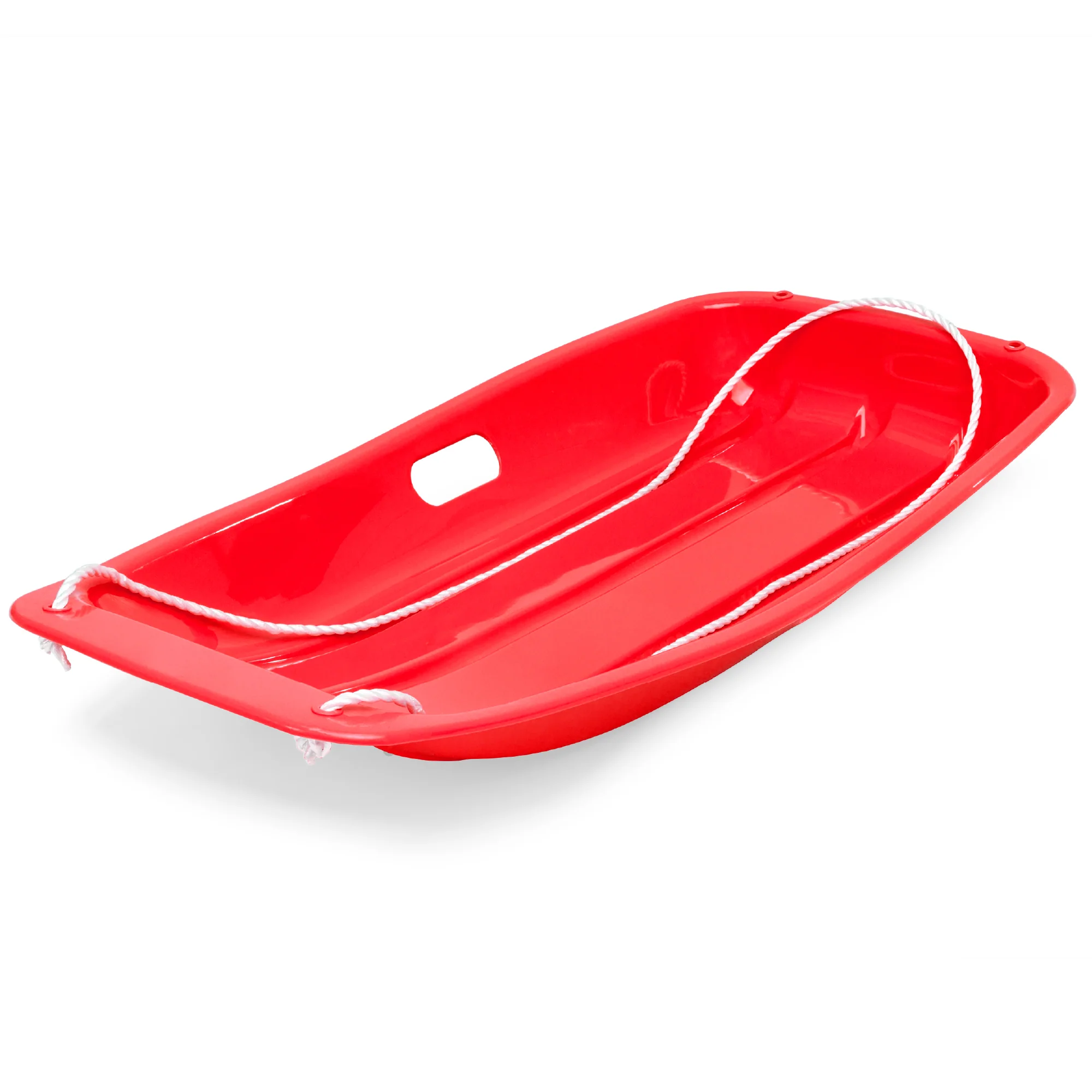 Kids Outdoor Plastic Toboggan Snow Sled Board w/ Pull Rope, Handles - 35in - Image 8