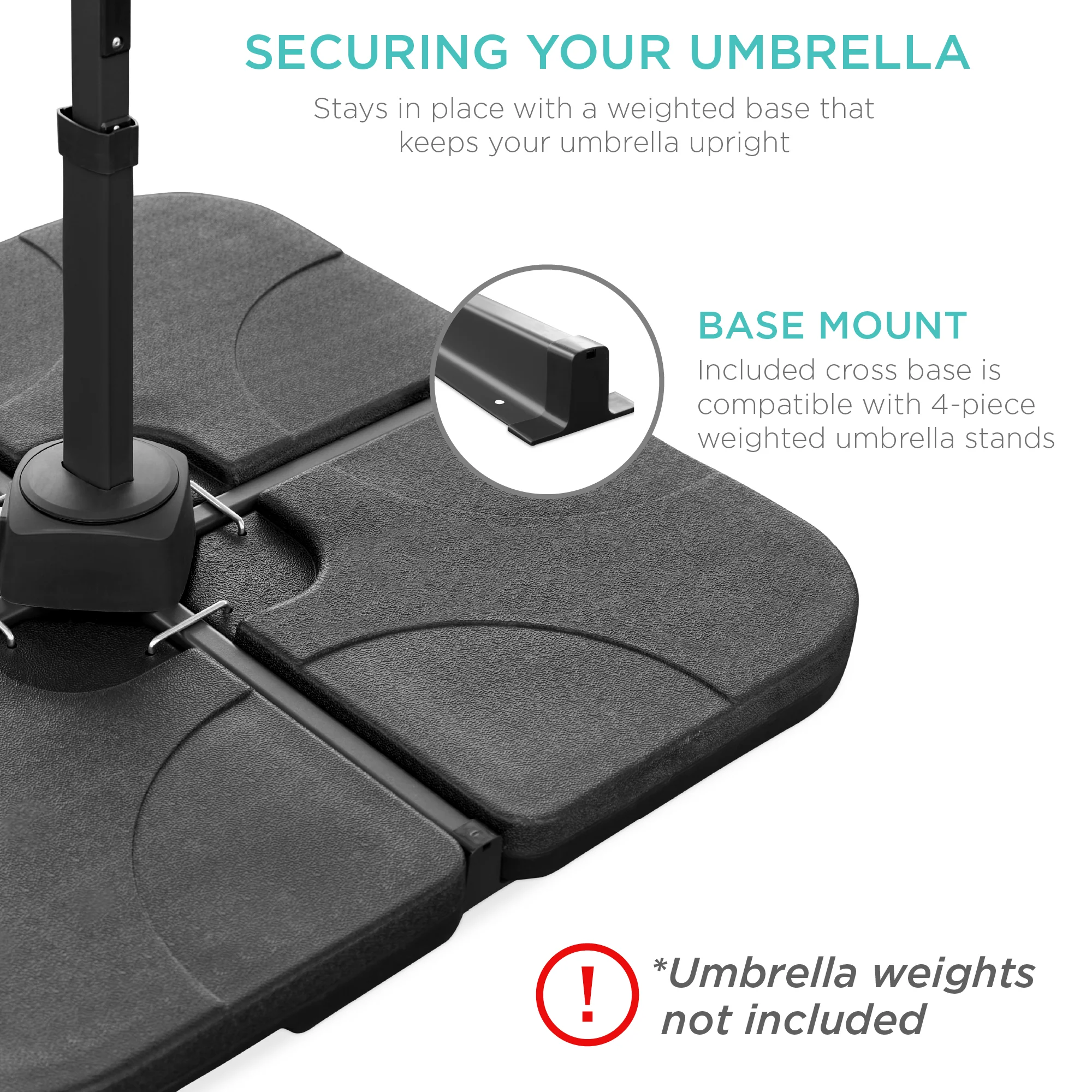 360-Degree Solar LED Cantilever Offset Patio Umbrella w/ Tilt - 10ft - Image 20